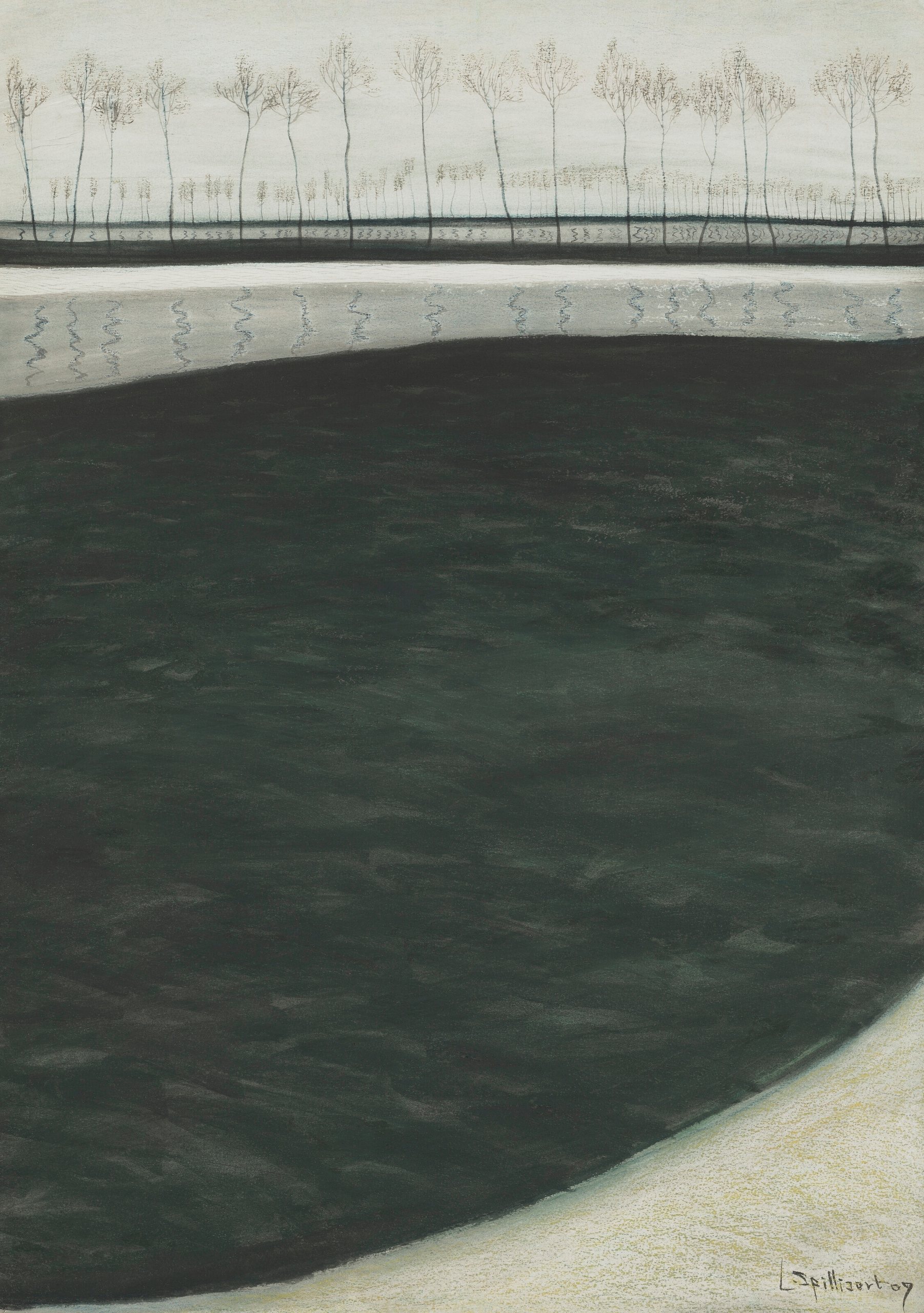 《运河》（The canal）｜莱昂·斯皮里亚特 Léon Spilliaert｜1909