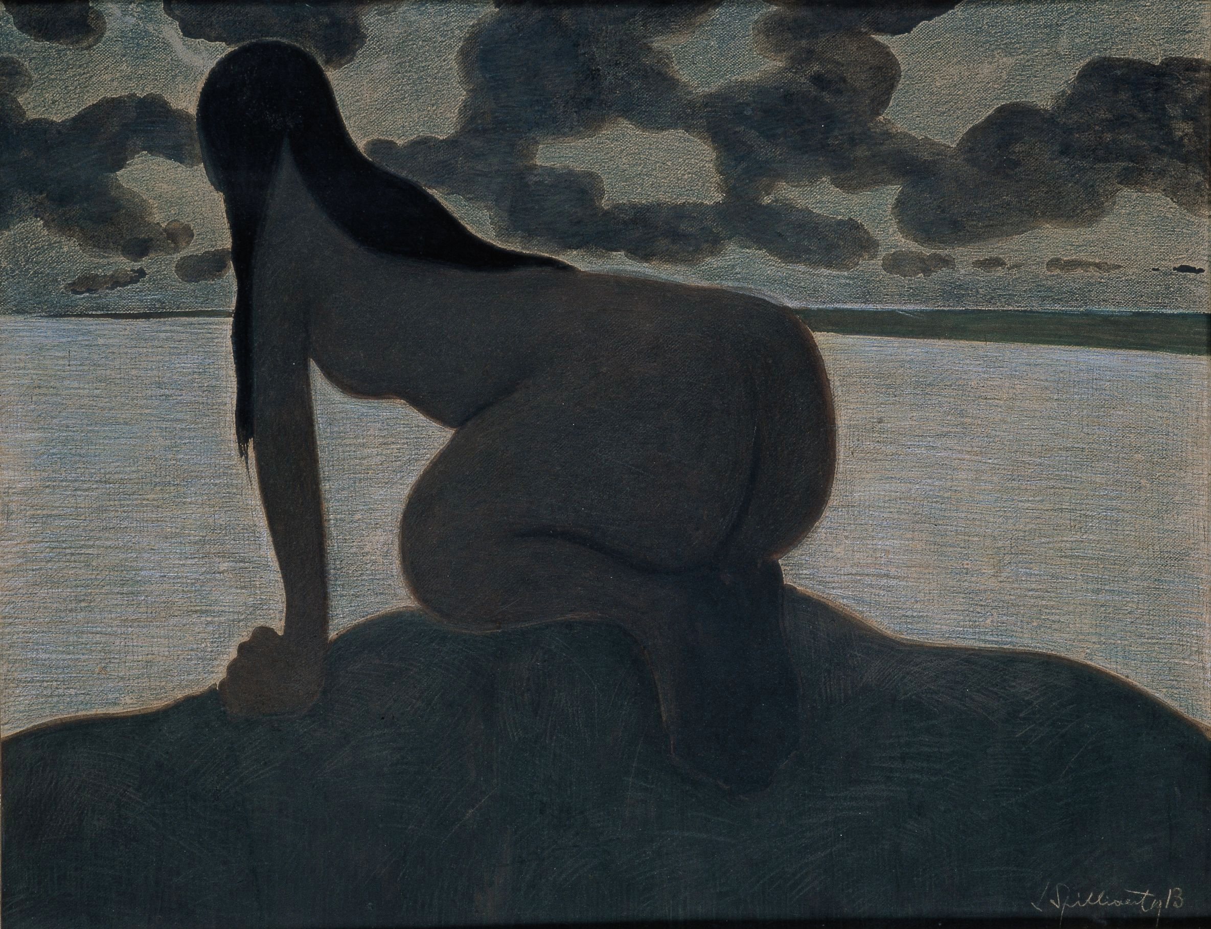 《河流》（The River）｜莱昂·斯皮里亚特 Léon Spilliaert｜1913