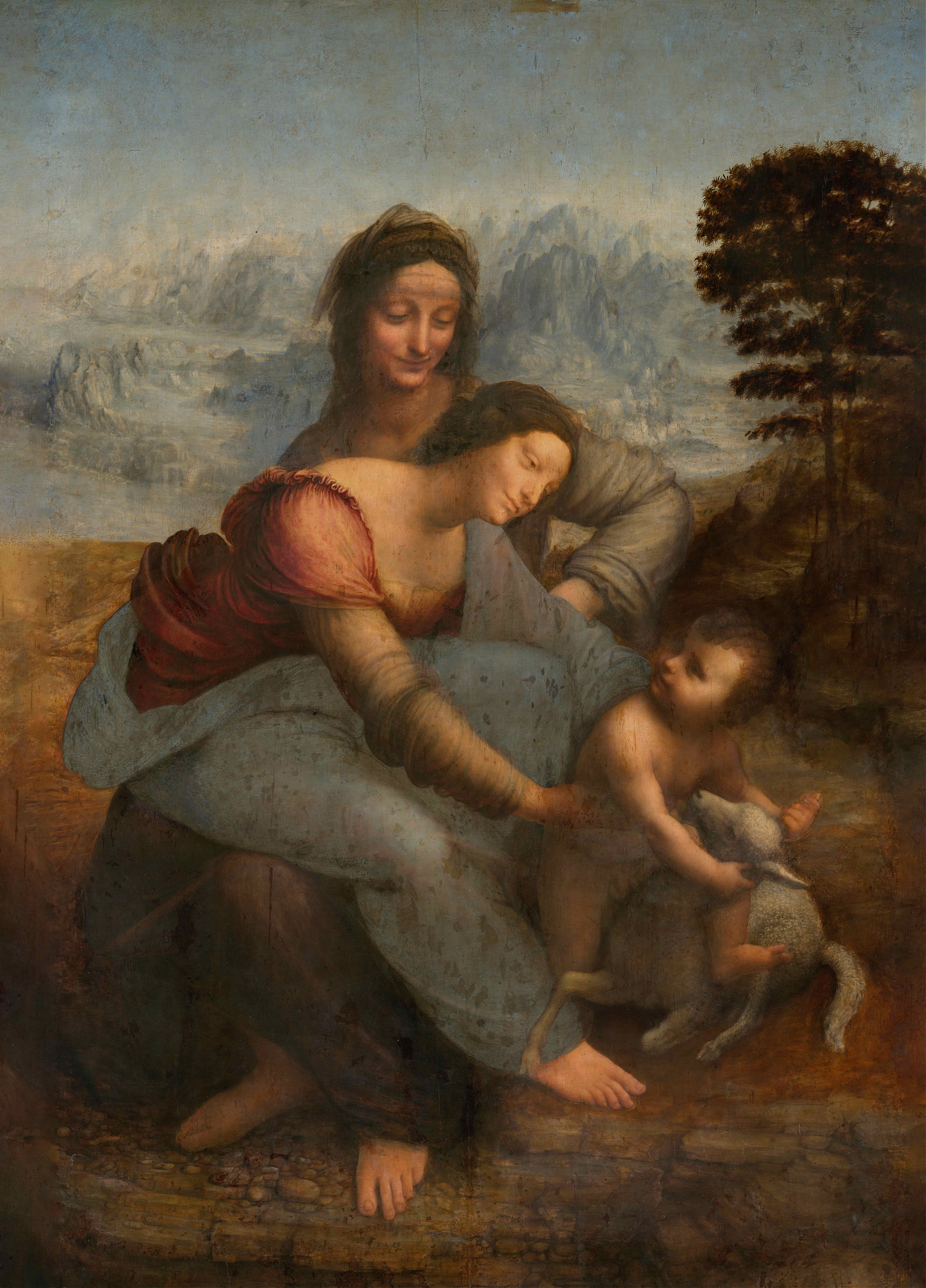 《圣母子与圣安妮》（The Virgin and Child with Saint Anne）｜莱奥纳多·达·芬奇 Leonardo da Vinci｜约1503–1519