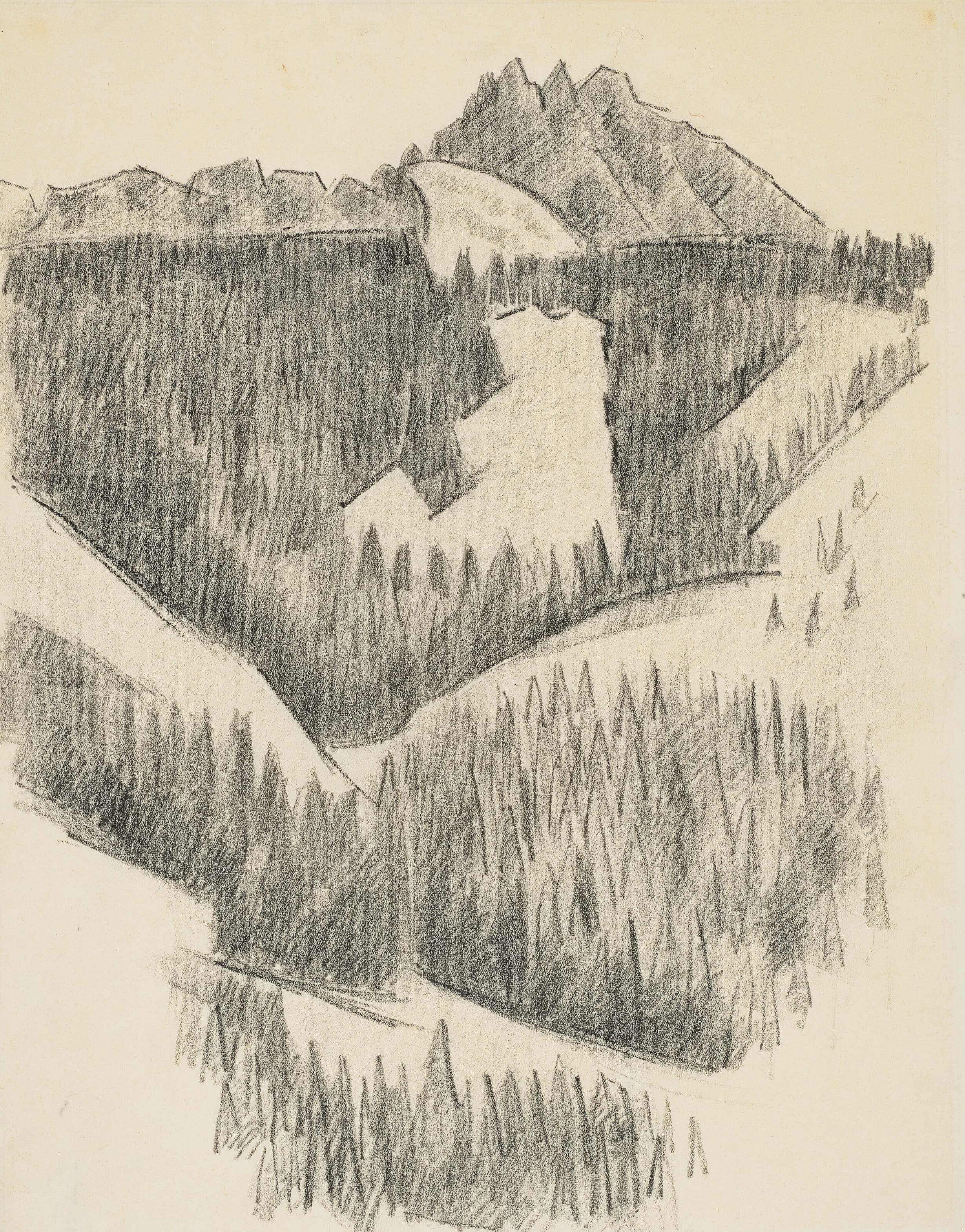 《无题（巴伐利亚山景）》（Untitled (Mountain Scene in Bavaria)）｜马斯登·哈特利｜1933