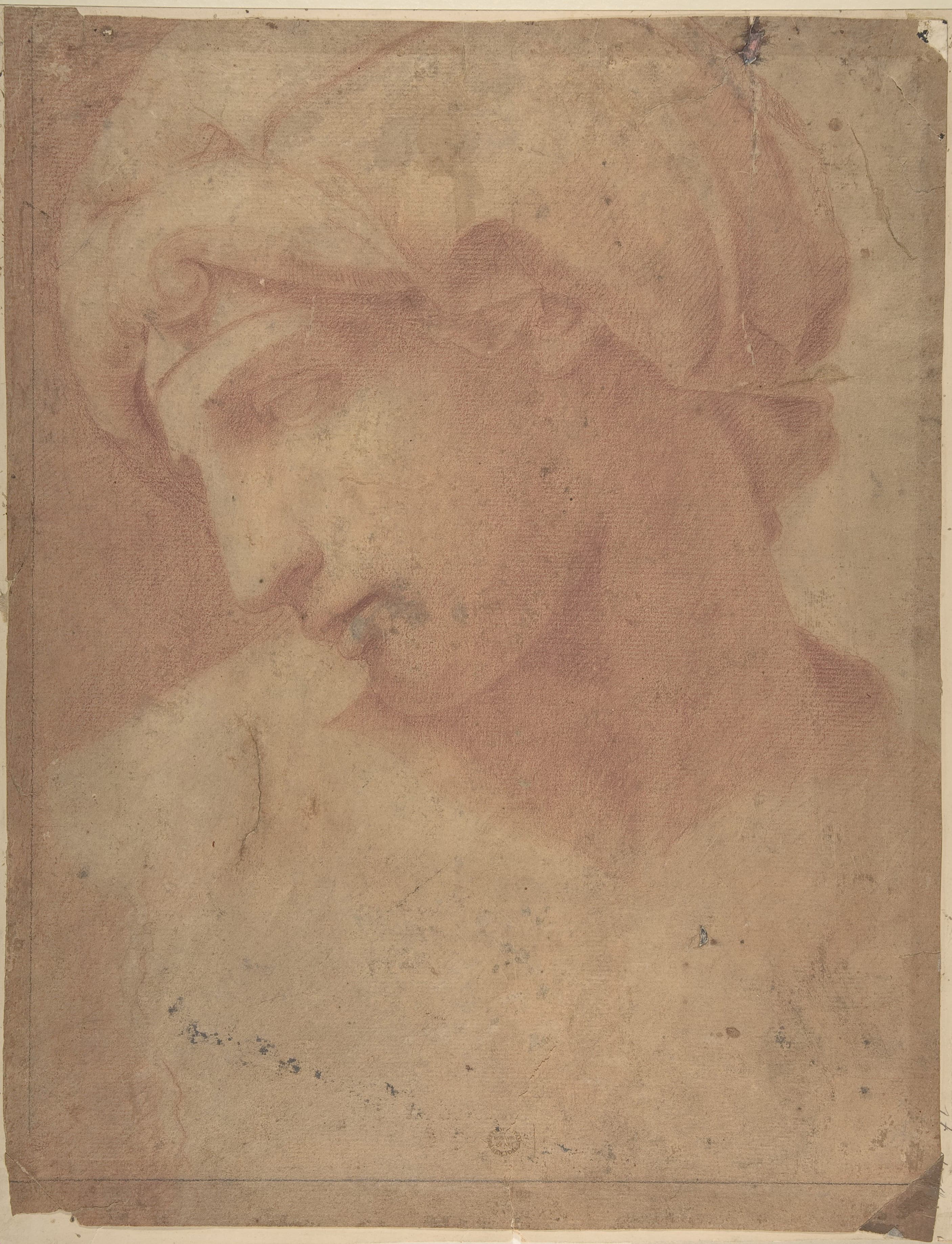 《女性头像习作》（Study of a Woman’s Head）｜米开朗基罗 Michelangelo Buonarroti｜不明
