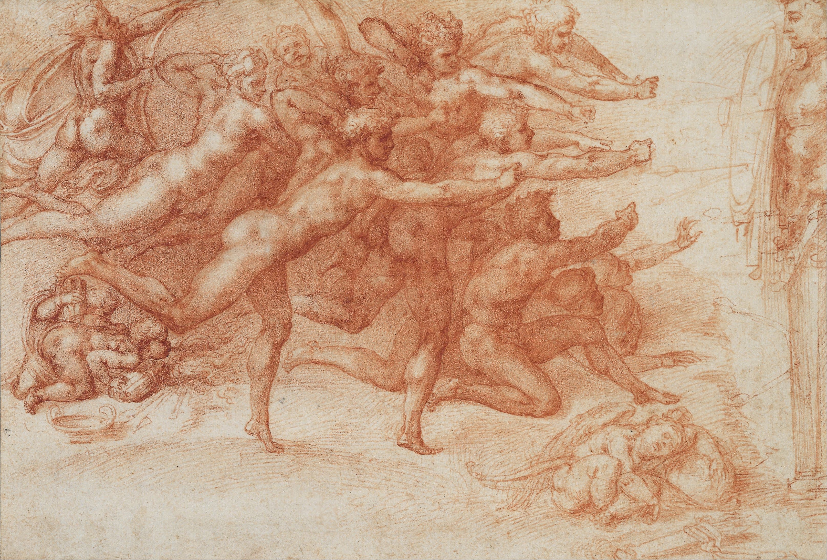 《向赫尔玛柱射箭的弓箭手》（Archers Shooting at a Herm）｜米开朗基罗 Michelangelo Buonarroti｜约1530