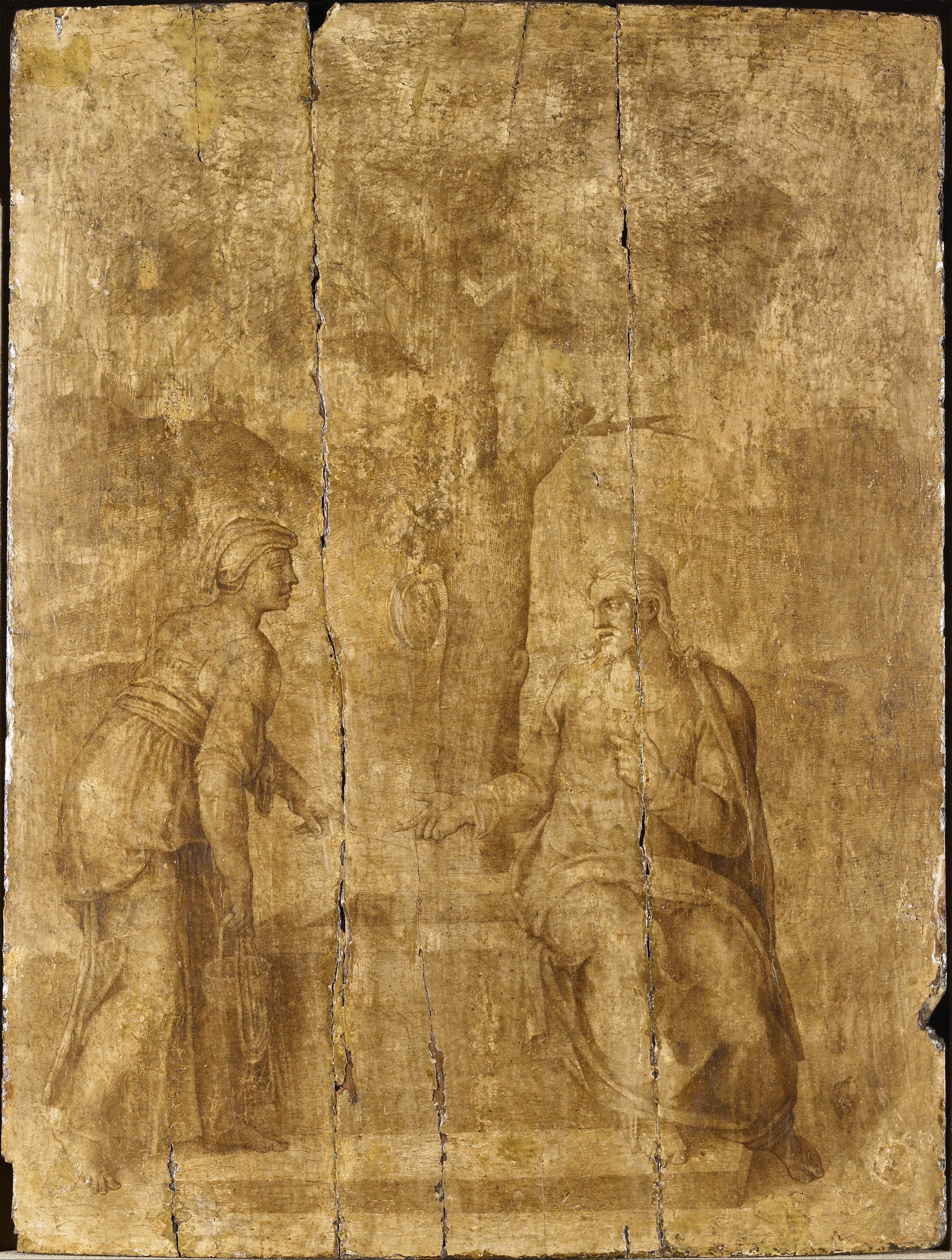 《主显节画稿》（The Epifania Cartoon）｜米开朗基罗 Michelangelo Buonarroti｜约1550–1553