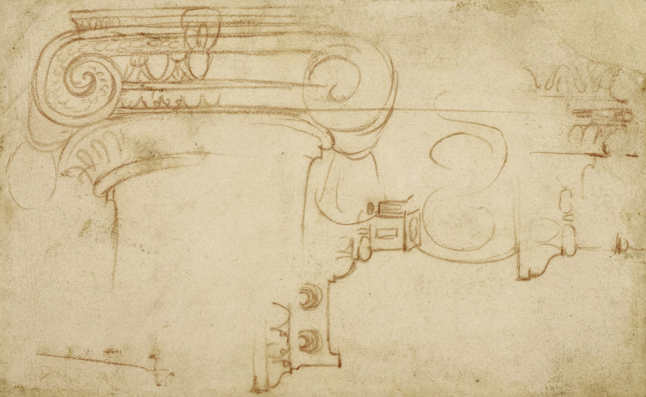 《檐口建筑构件设计》（Design for an Architectural Cornice）｜米开朗基罗 Michelangelo Buonarroti｜不明