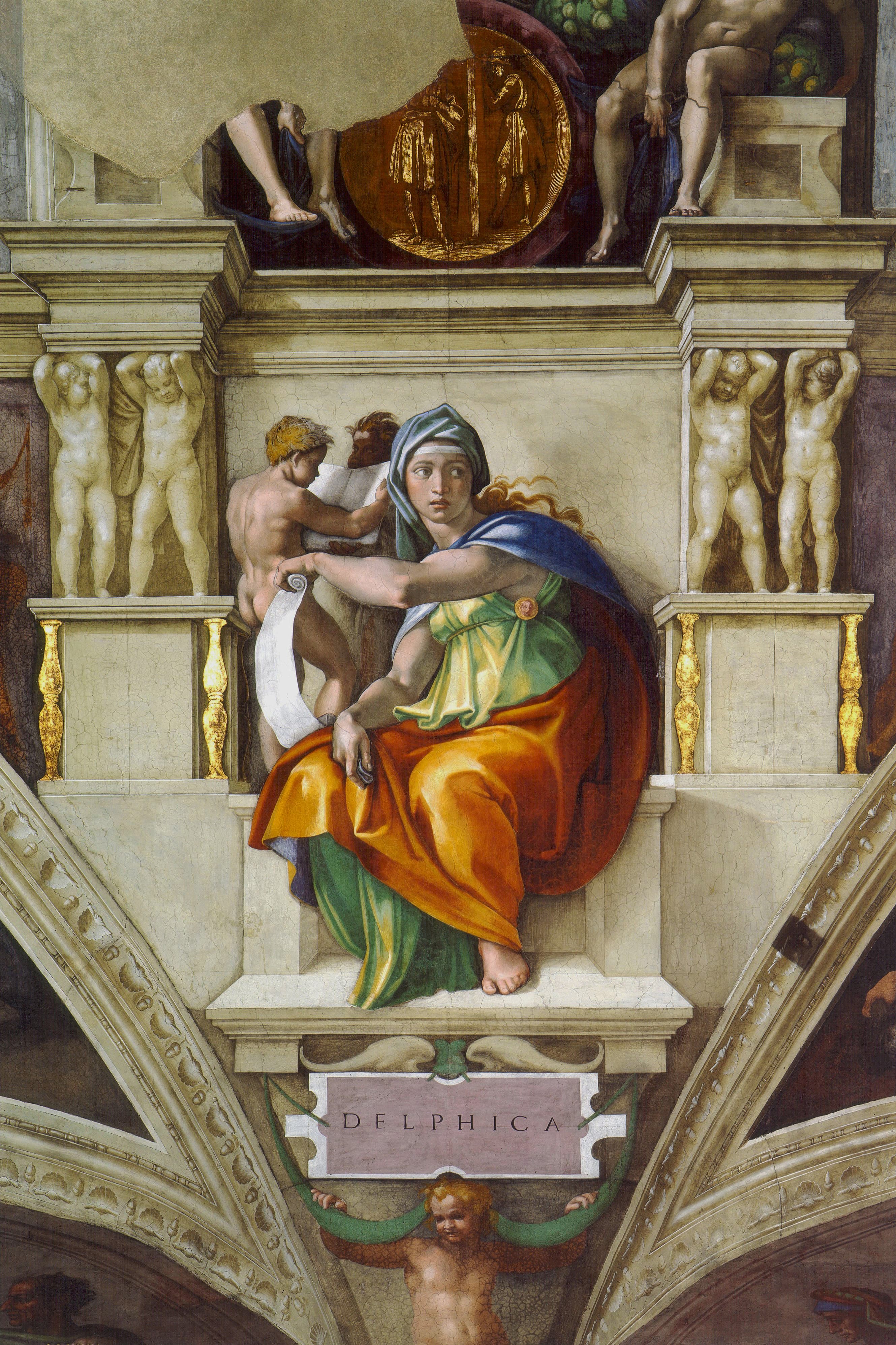 《德尔斐女先知》（The Delphic Sibyl）｜米开朗基罗 Michelangelo Buonarroti｜约1509