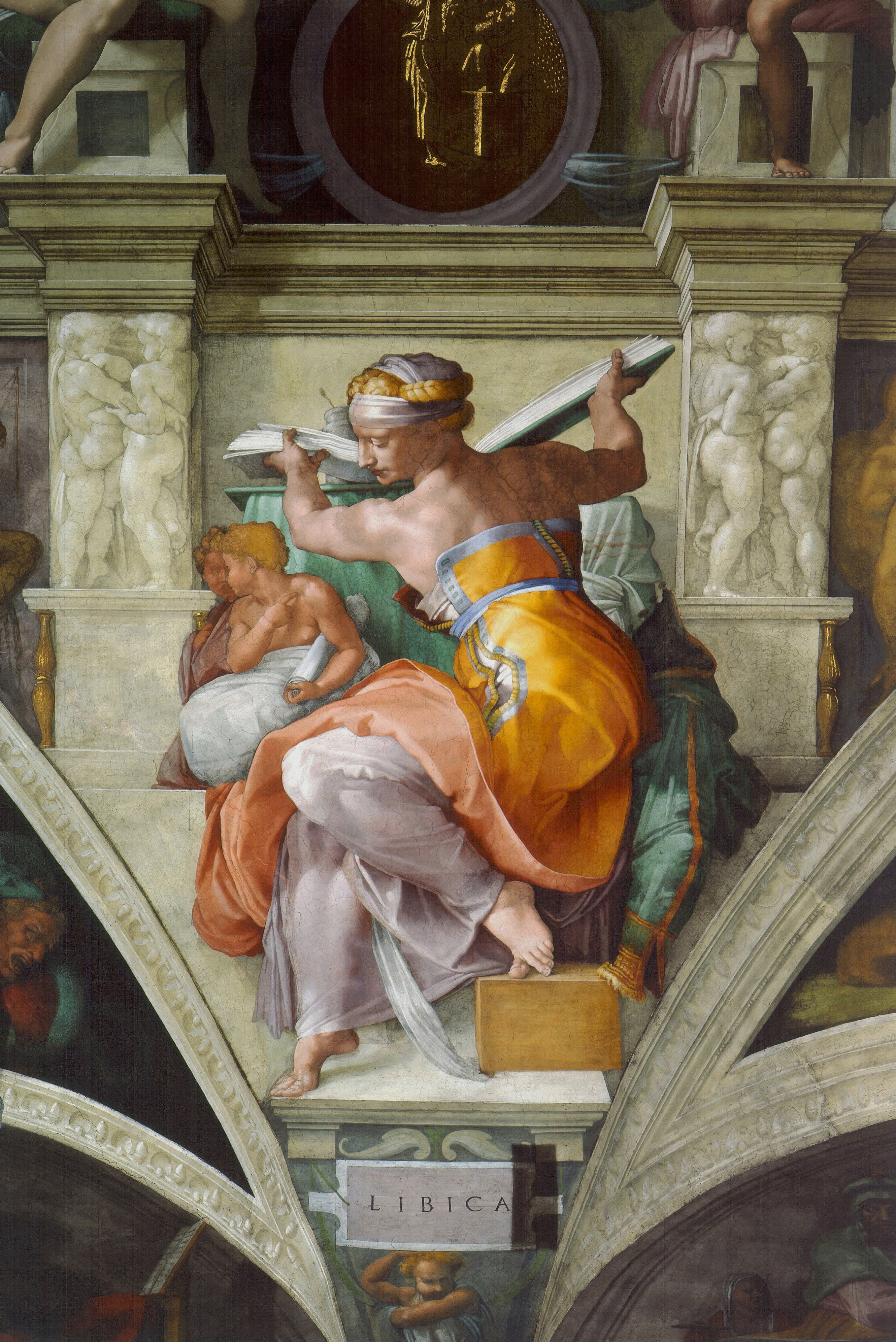 《利比亚女先知》（The Libyan Sibyl）｜米开朗基罗 Michelangelo Buonarroti｜约1511