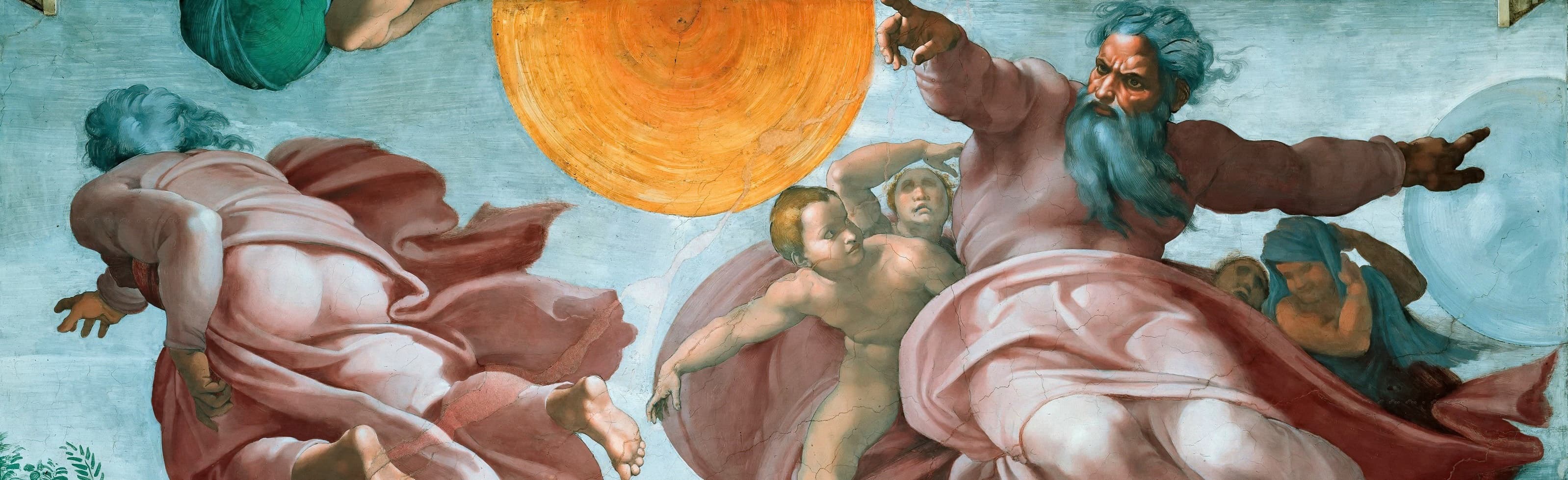 《创造日月局部》（The Creation of the Sun and Moon, Detail）｜米开朗基罗 Michelangelo Buonarroti｜1511–1512