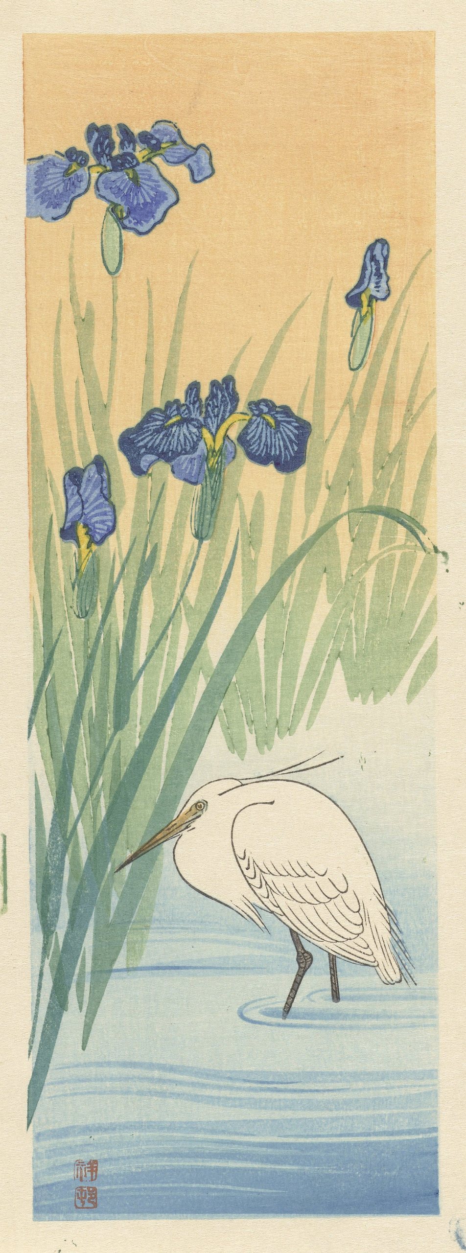 《白鹭》（Egret）｜小原古邨 Ohara Koson｜1925-1936