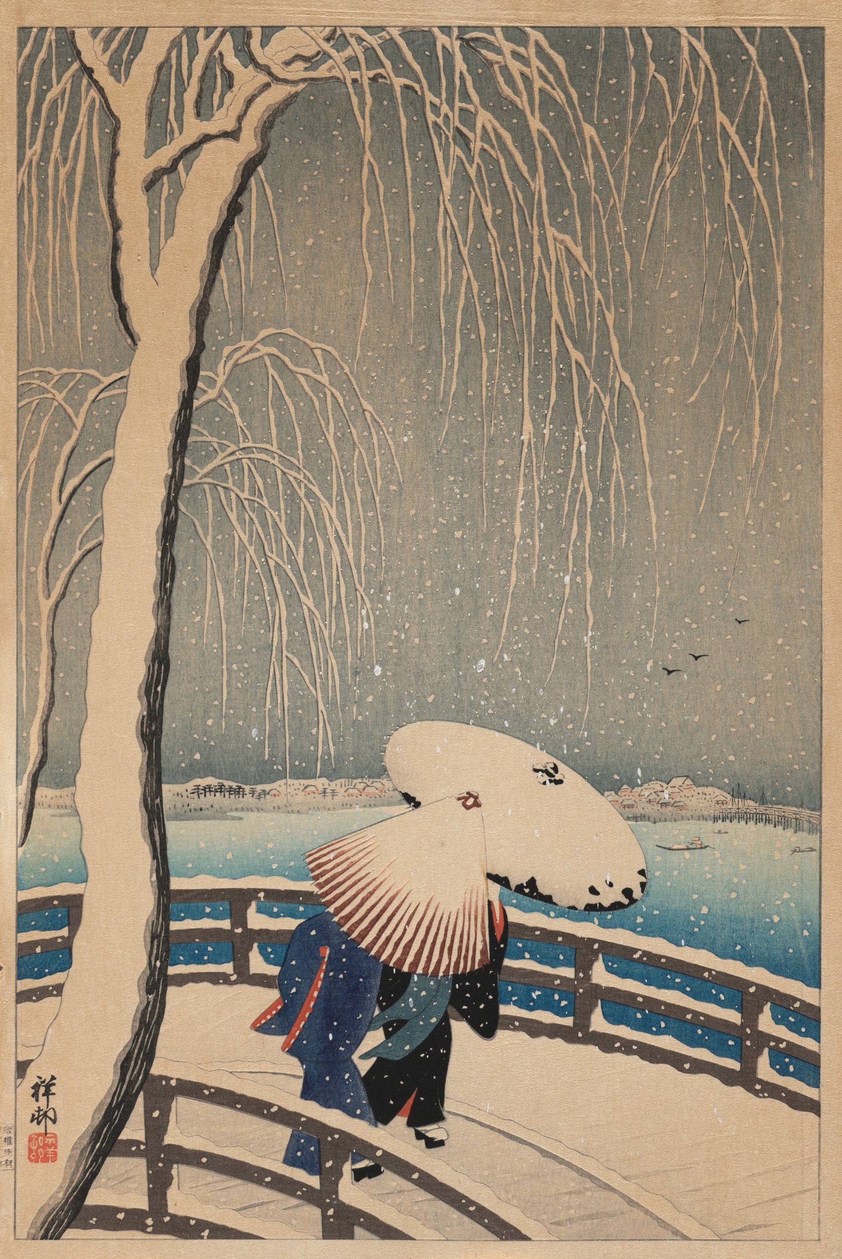 雪中​​的雨伞