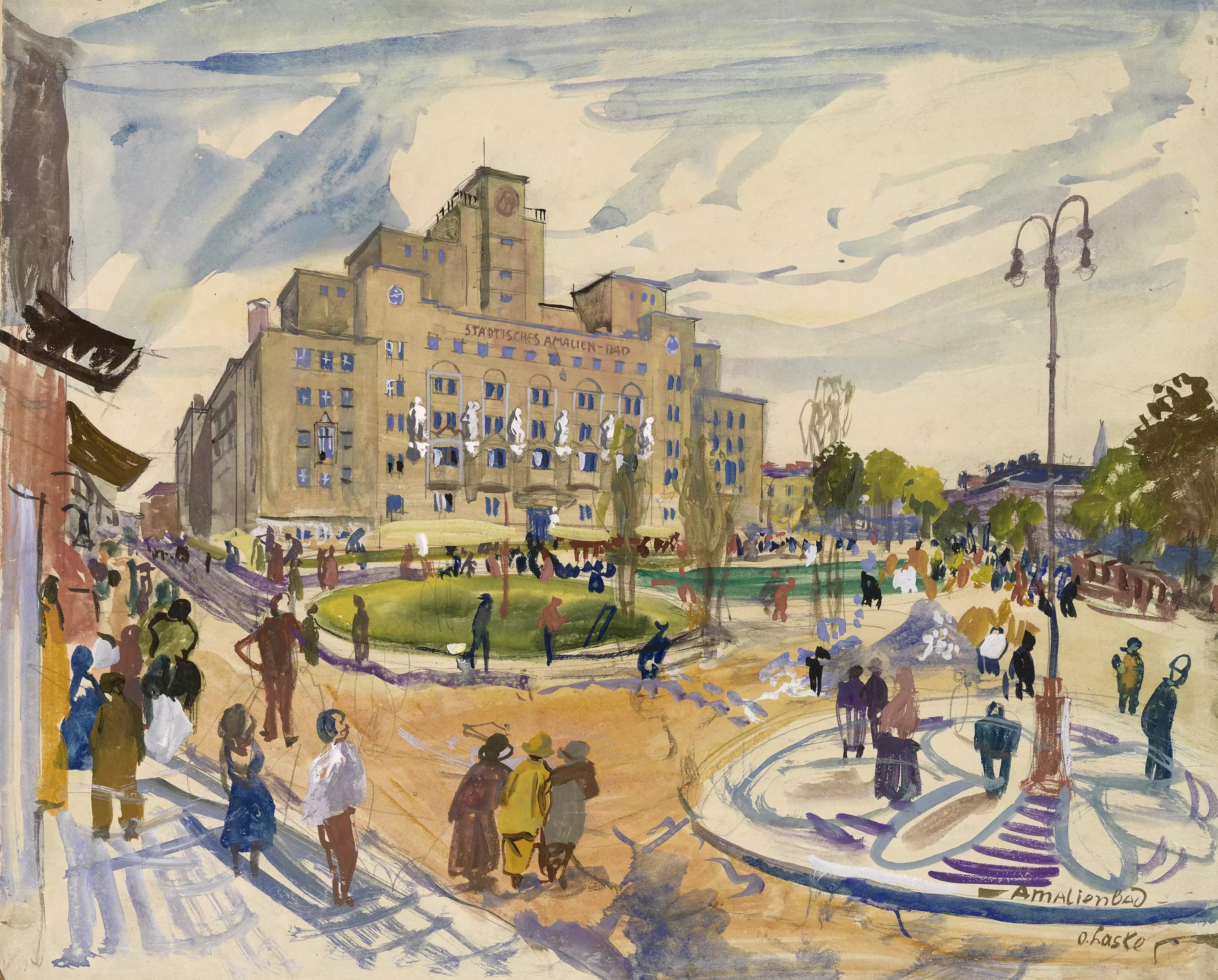 《罗伊曼广场 9 号；阿马林巴德》（Reumannplatz 9; Amalienbad）｜奥斯卡·拉斯克 Oskar Laske｜1930