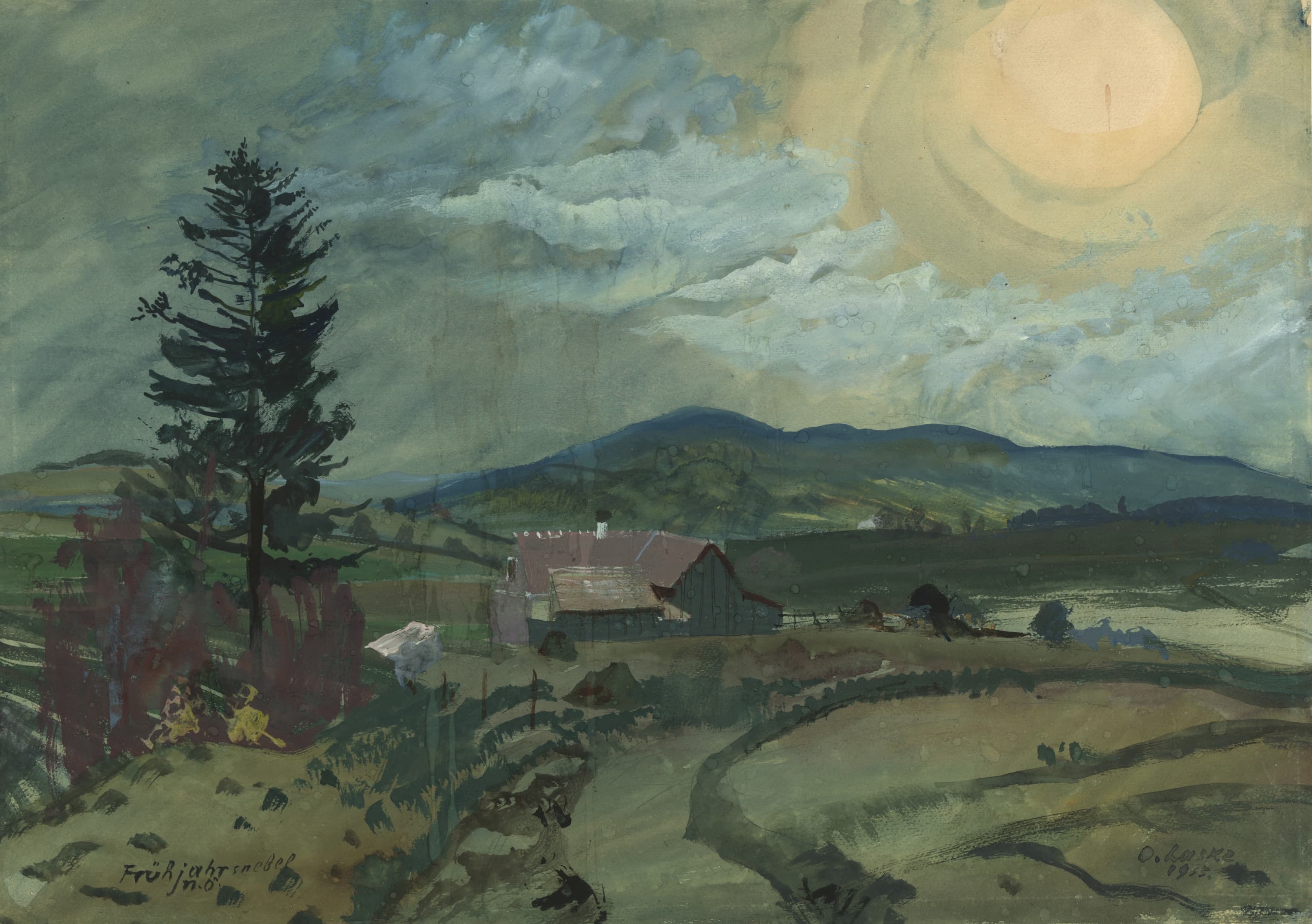 《下奥地利州的春雾》（Spring fog in Lower Austria）｜奥斯卡·拉斯克 Oskar Laske｜1933