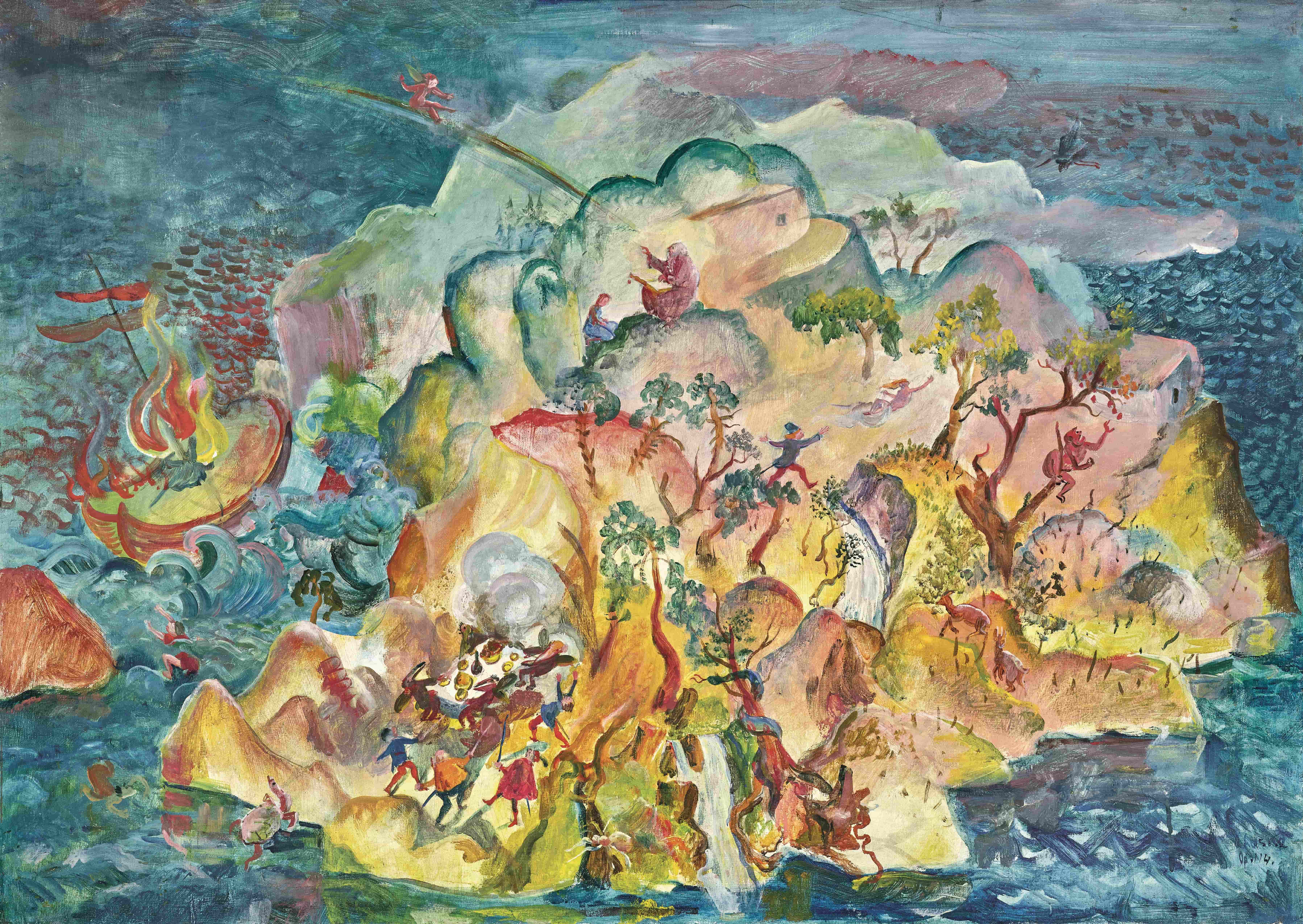 《魔法岛（风暴）》（The Enchanted Island (Storm)）｜奥斯卡·拉斯克 Oskar Laske｜1935