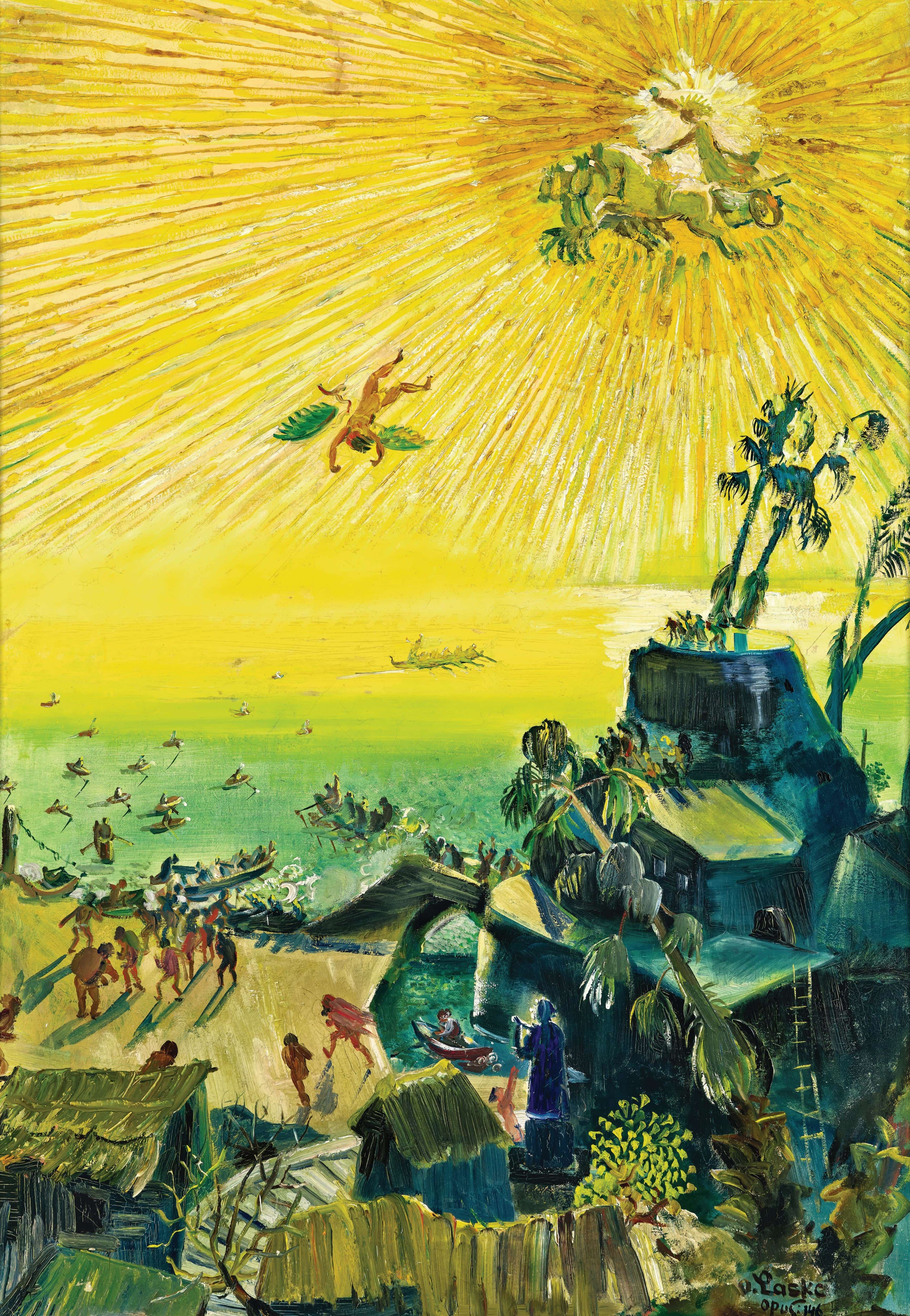 《伊卡洛斯的坠落》（The fall of Icarus）｜奥斯卡·拉斯克 Oskar Laske｜约1940