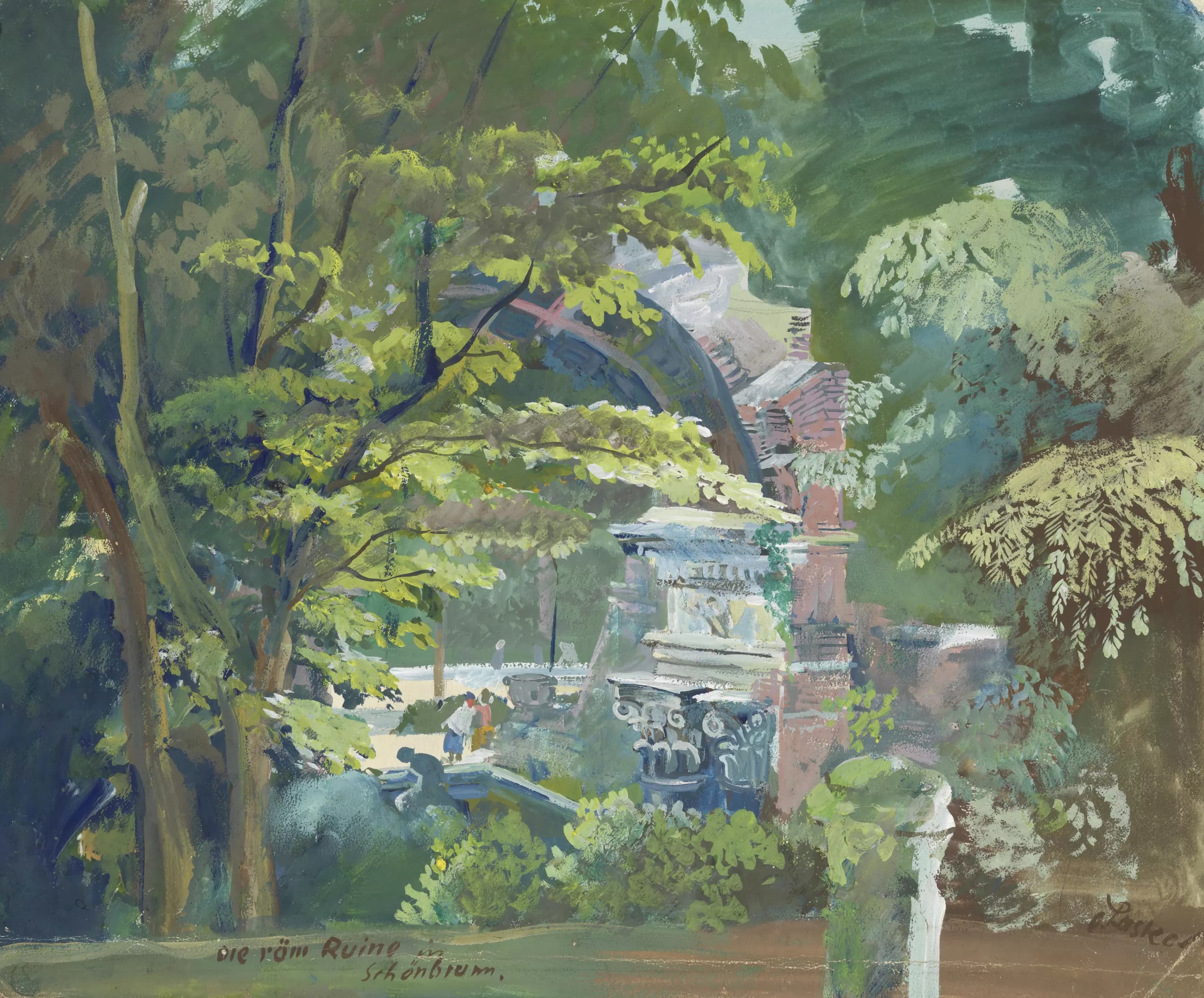 《美泉宫的罗马遗址》（The Roman ruins in Schönbrunn）｜奥斯卡·拉斯克 Oskar Laske｜1940