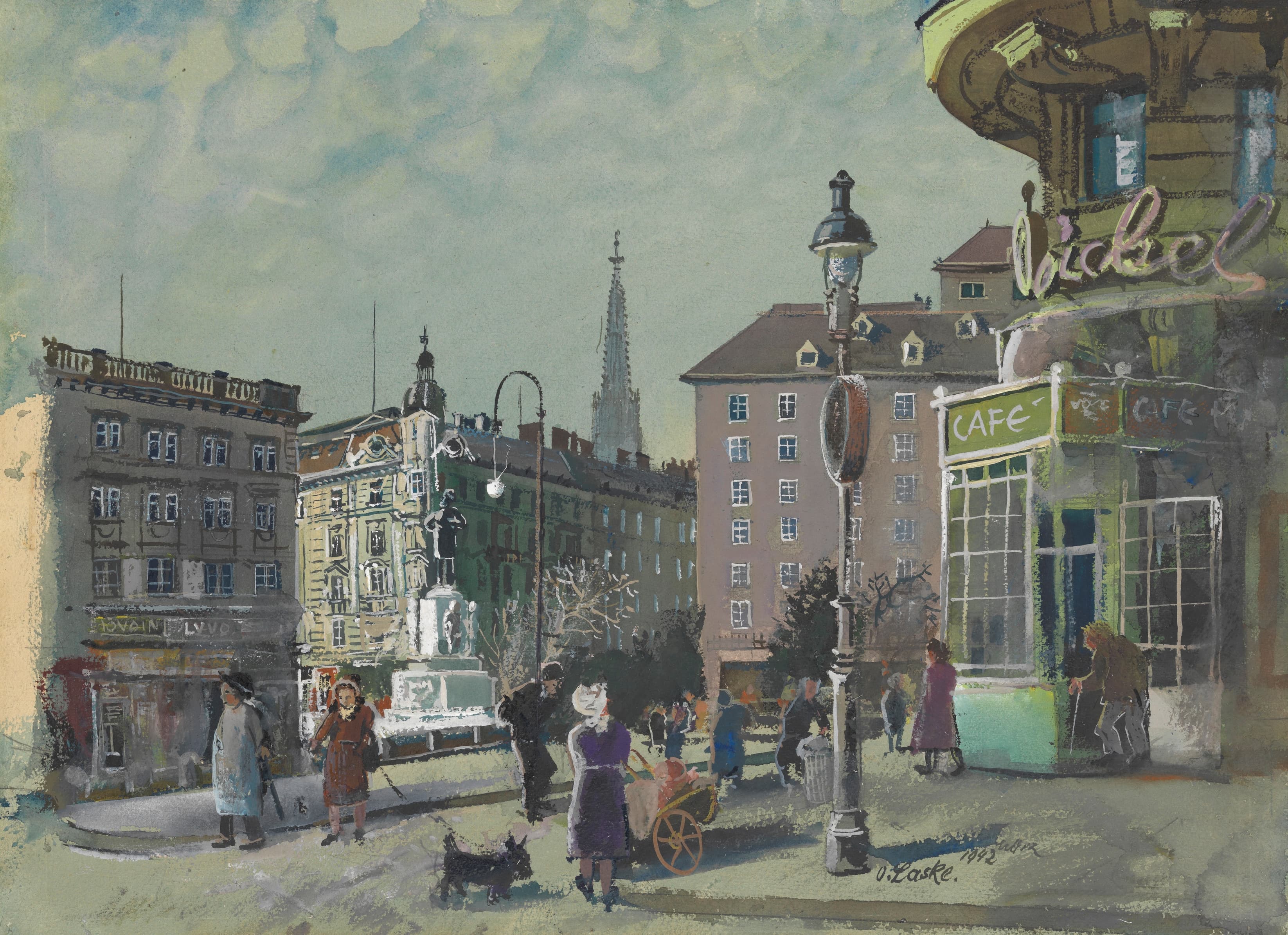 《I.卡尔鲁格博士广场》（I. Dr. Karl Lueger Square）｜奥斯卡·拉斯克 Oskar Laske｜1942