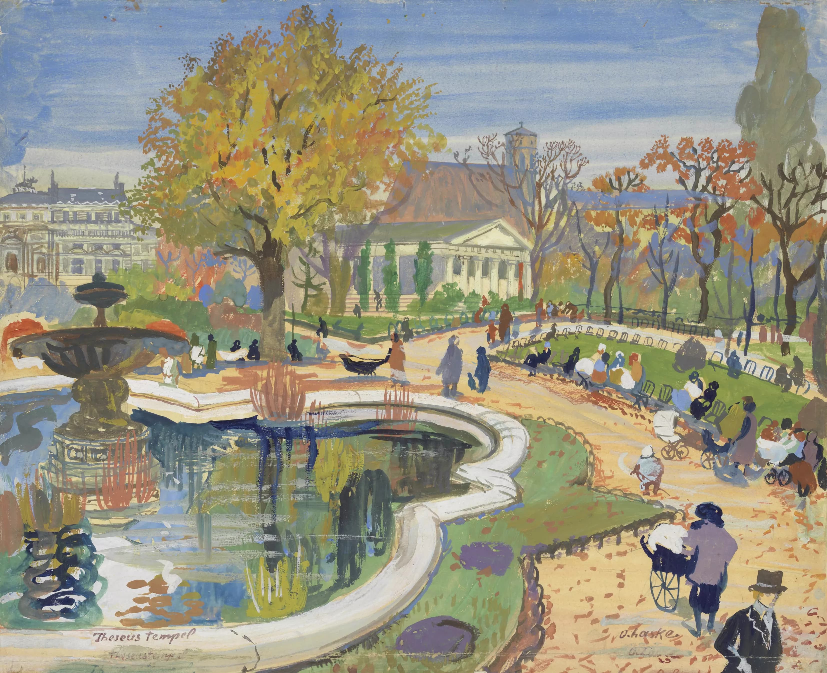 《人民公园内的忒修斯神庙》（Theseus Temple in the Volksgarten）｜奥斯卡·拉斯克 Oskar Laske｜1942