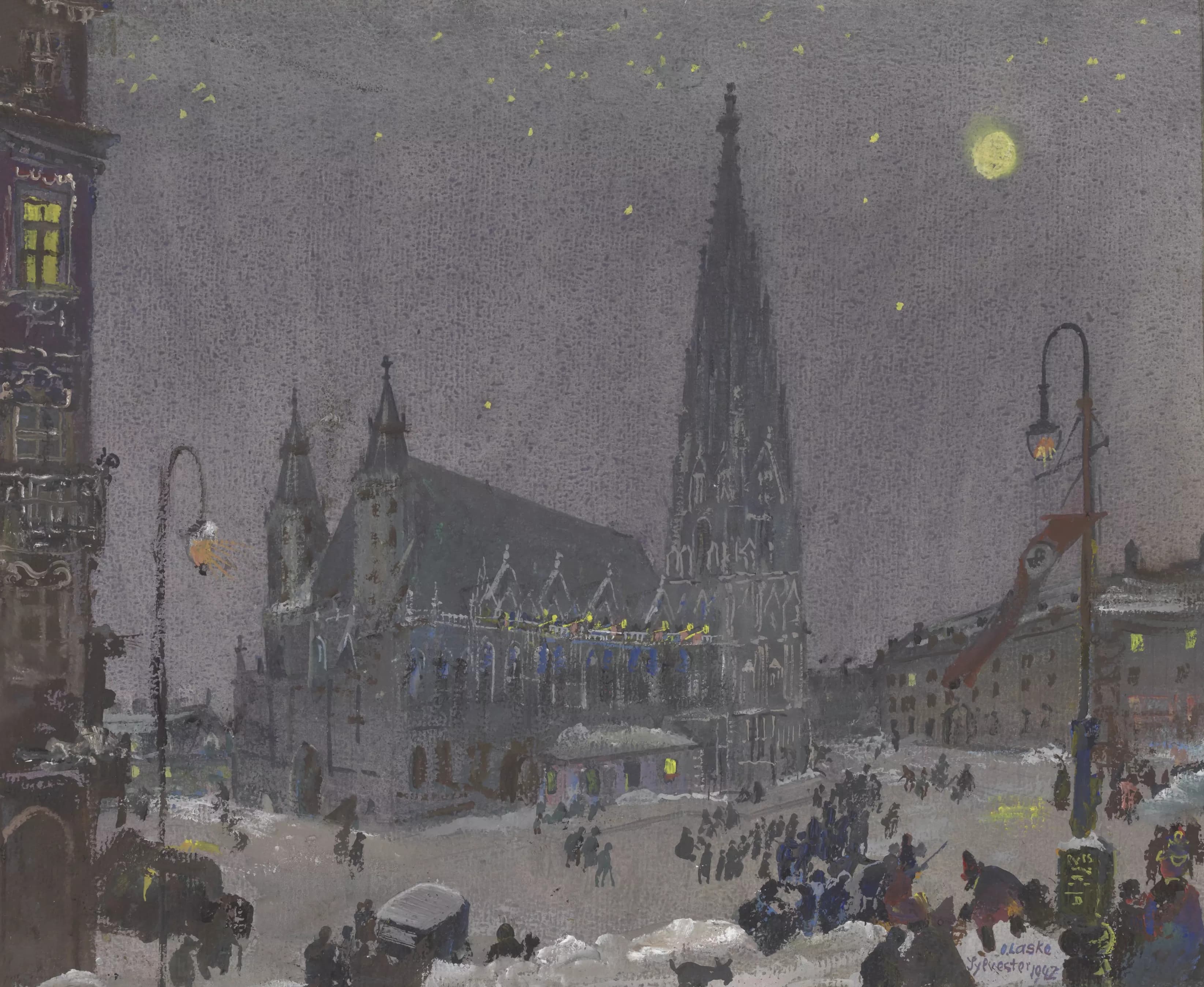 《1942年除夕夜吹号角》（Trumpet blowing on New Year's Eve 1942）｜奥斯卡·拉斯克 Oskar Laske｜1942