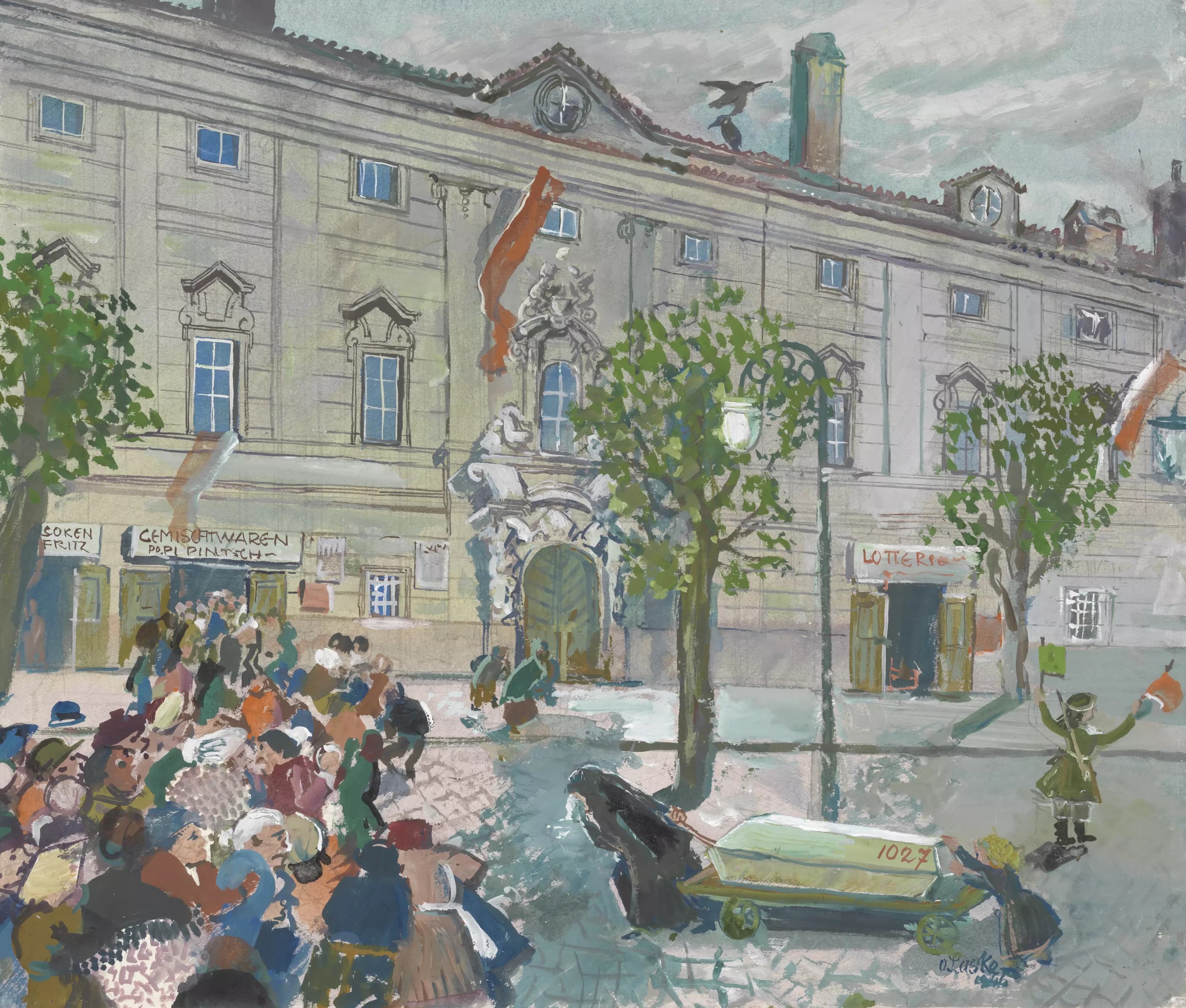 《1945年5月的维也纳街景》（Vienna street scene from May 1945）｜奥斯卡·拉斯克 Oskar Laske｜1945