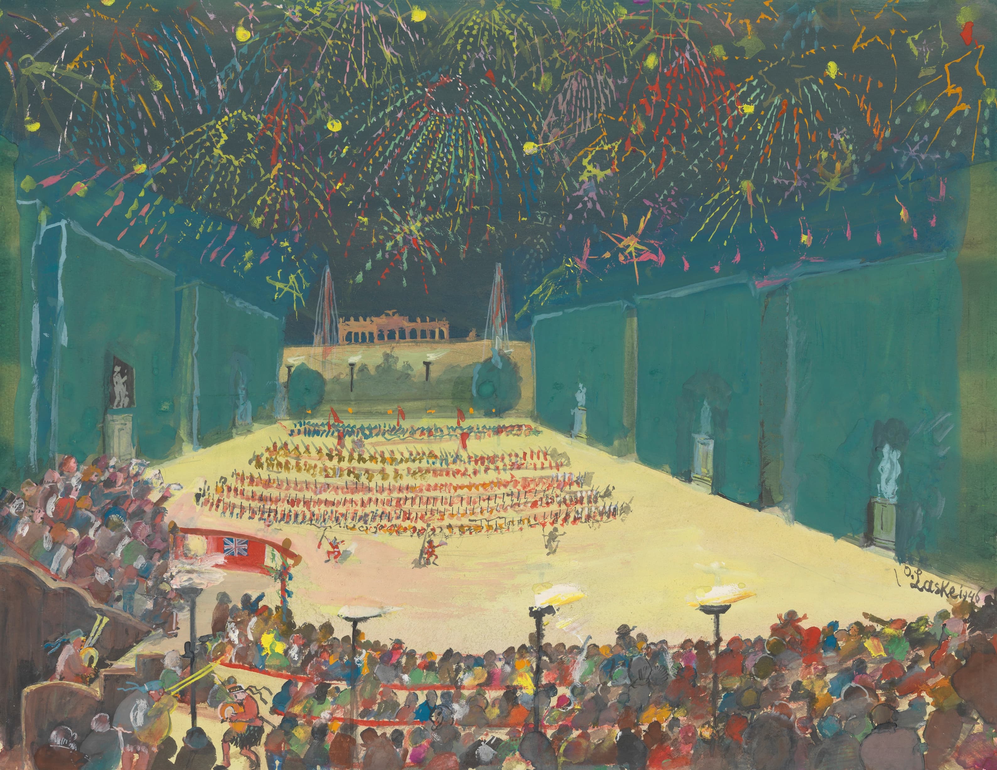 《1946 年 6 月 26 日美泉宫的“纹身”》（The 'tattoo' in Schönbrunn on June 26, 1946）｜奥斯卡·拉斯克 Oskar Laske｜1946