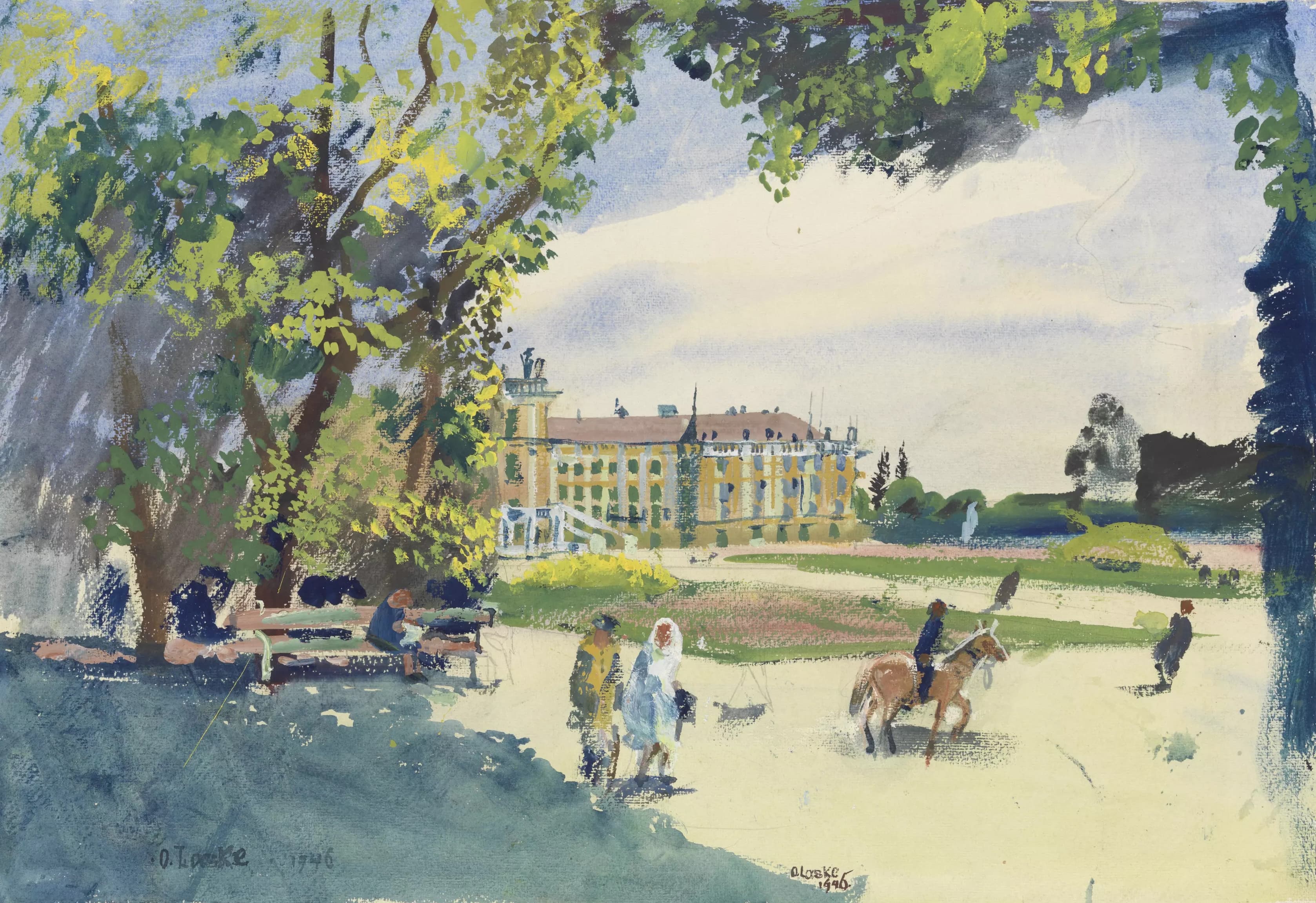 《十三．美泉宫（花园）》（XIII. Schönbrunn (garden)）｜奥斯卡·拉斯克 Oskar Laske｜1946