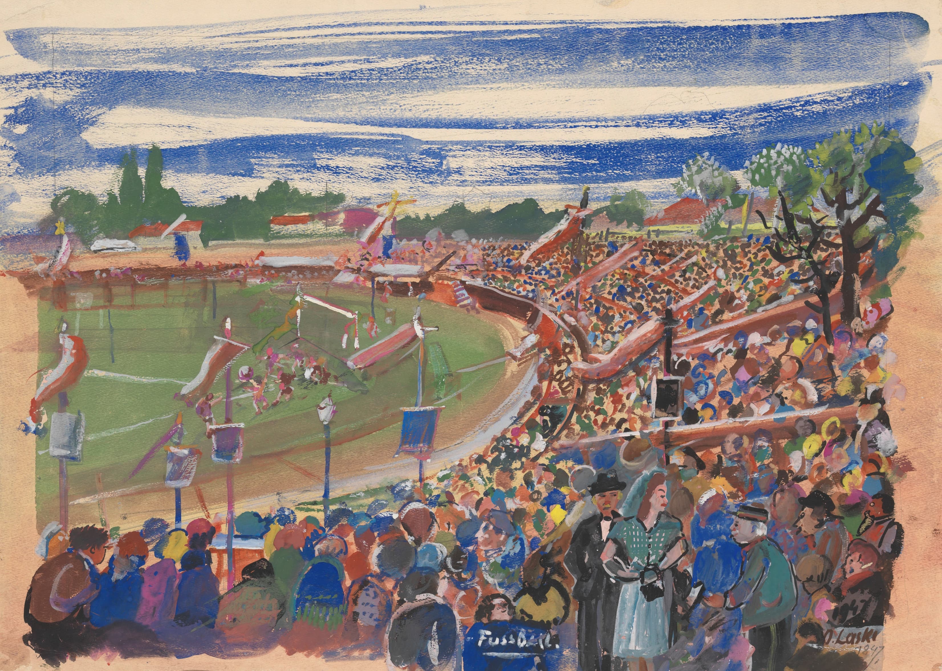 《二.体育场（胡同）》（II. Stadium (alley)）｜奥斯卡·拉斯克 Oskar Laske｜1947
