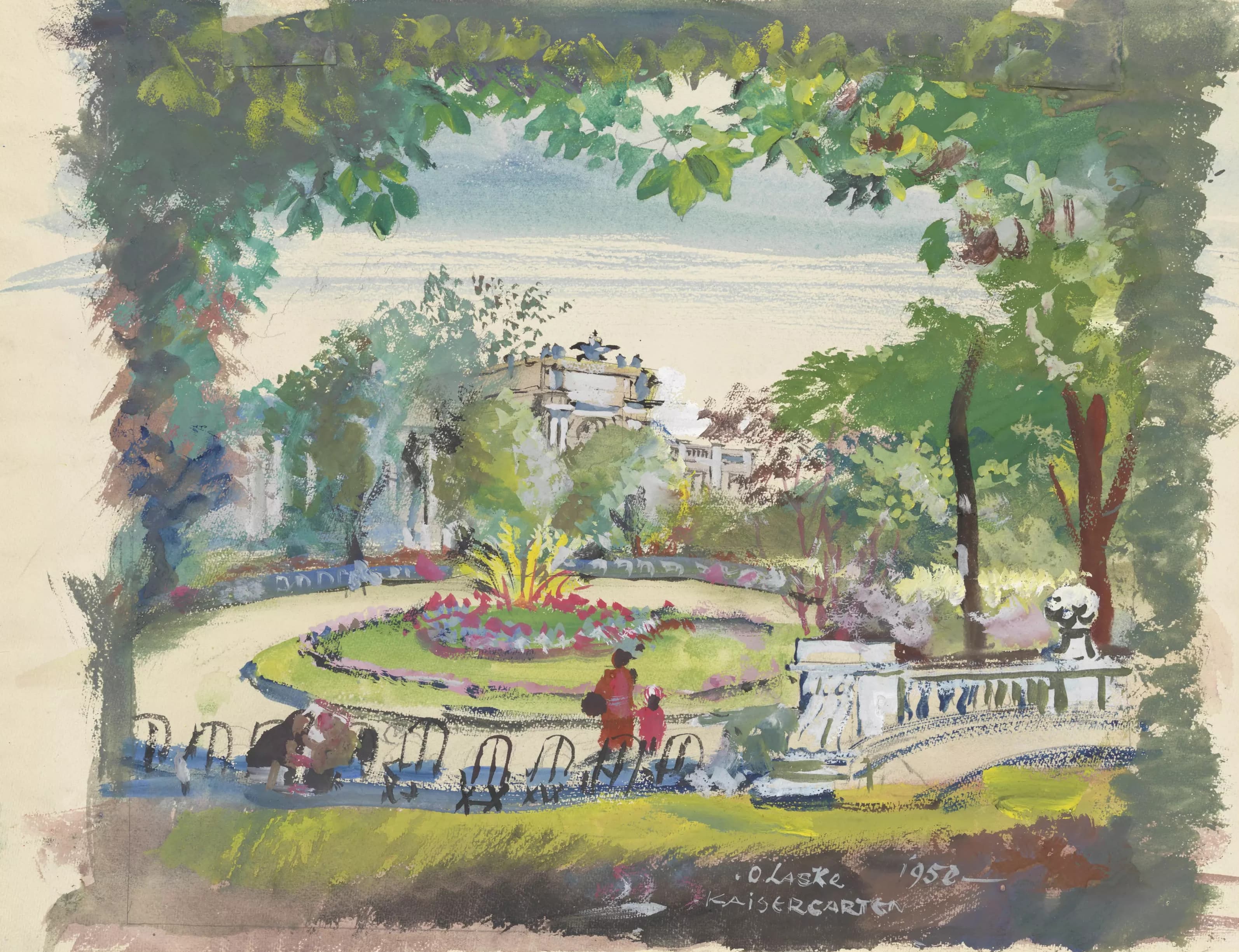 《I. 城堡花园》（I. Burggarten）｜奥斯卡·拉斯克 Oskar Laske｜1950