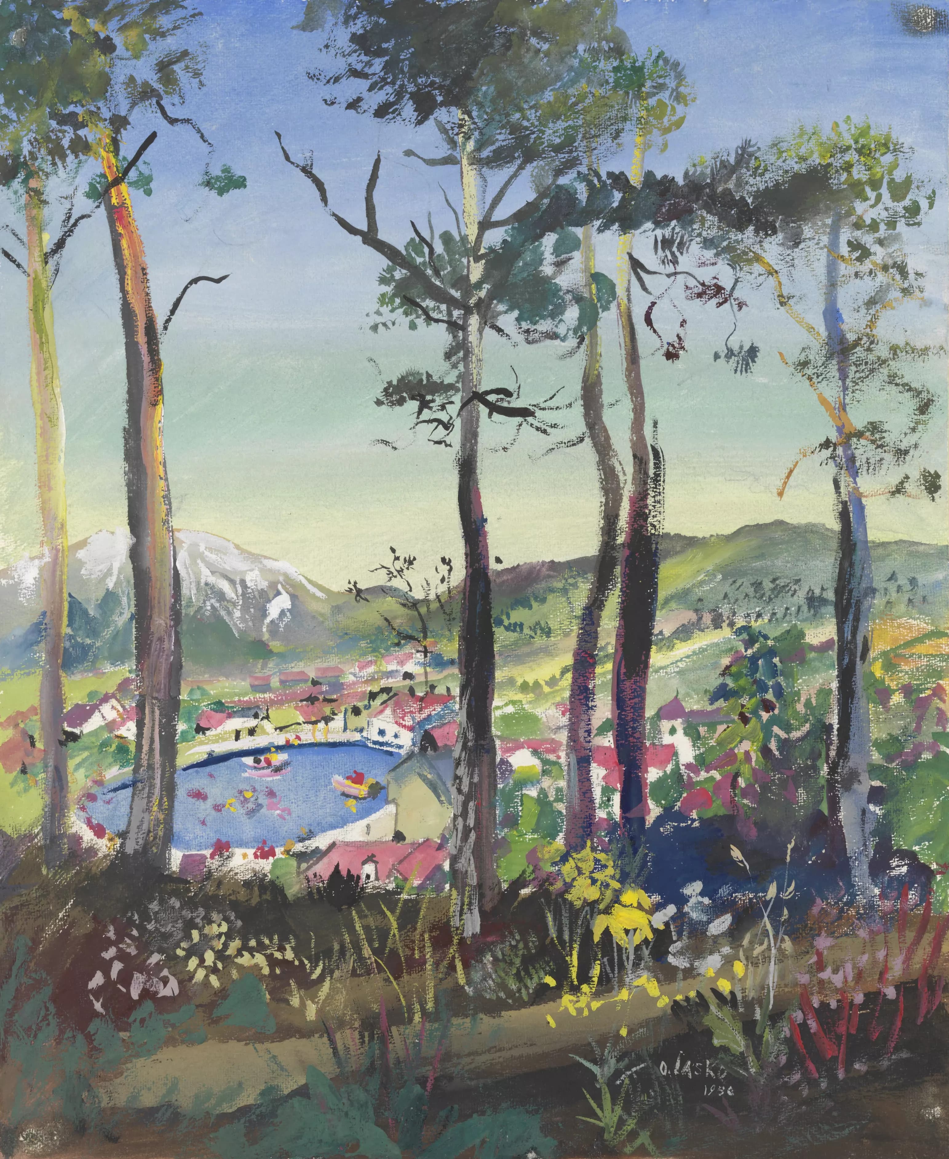《Wr。附近;普赫贝格》（Wr. Vicinity; Puchberg）｜奥斯卡·拉斯克 Oskar Laske｜1950