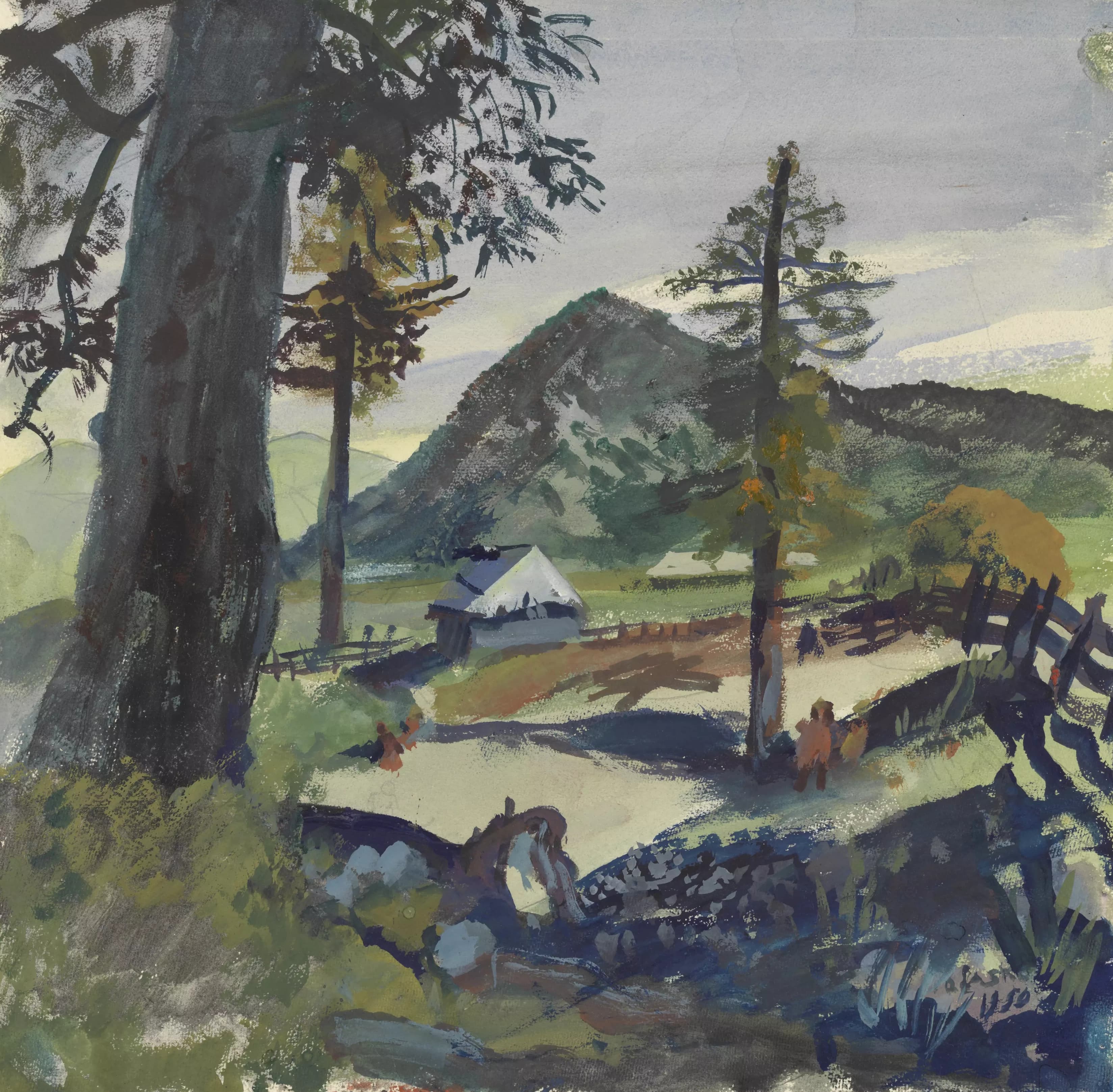 《Wr。附近;施内贝格多夫》（Wr. Vicinity; Schneebergdörfl）｜奥斯卡·拉斯克 Oskar Laske｜1950