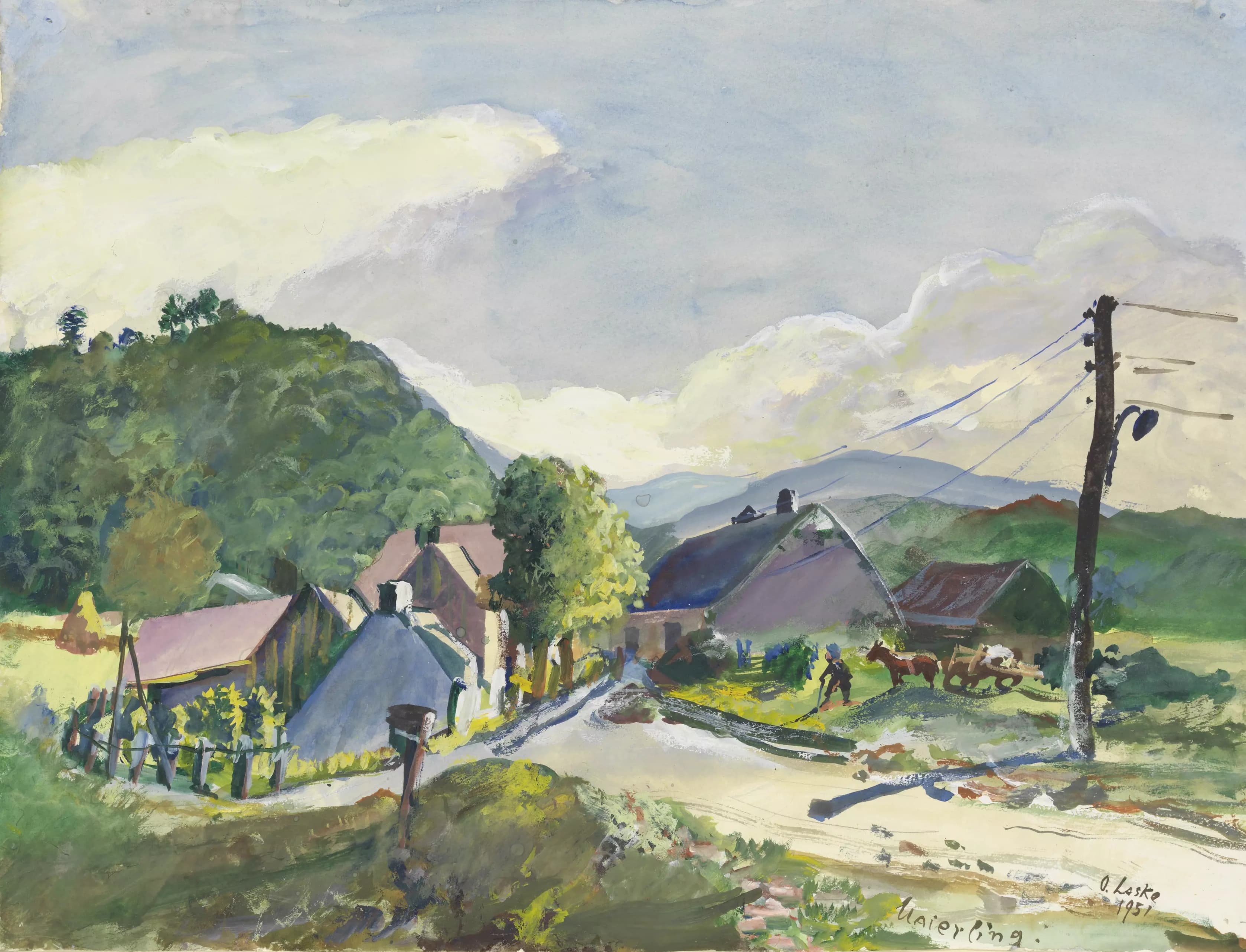 《Wr。附近;梅耶林》（Wr. Vicinity; Mayerling）｜奥斯卡·拉斯克 Oskar Laske｜1951
