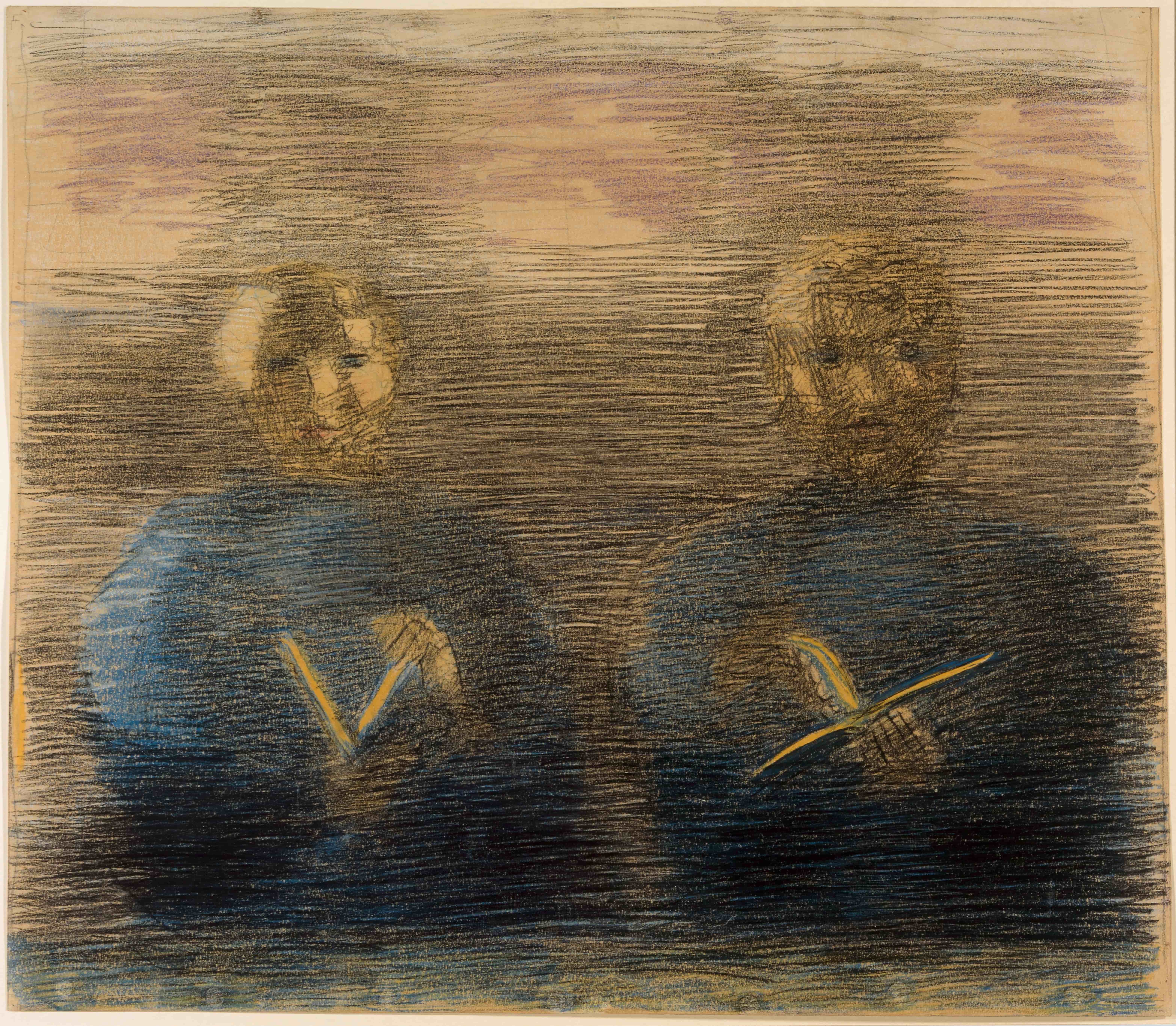 《“准备”（餐厅里的奉献）的部分研究，大约 1928-30 年》（Partial study for 'Preparation' (devotion in the dining room), around 1928-30）｜奥托·迈耶-阿姆登 Otto Meyer-Amden｜不明