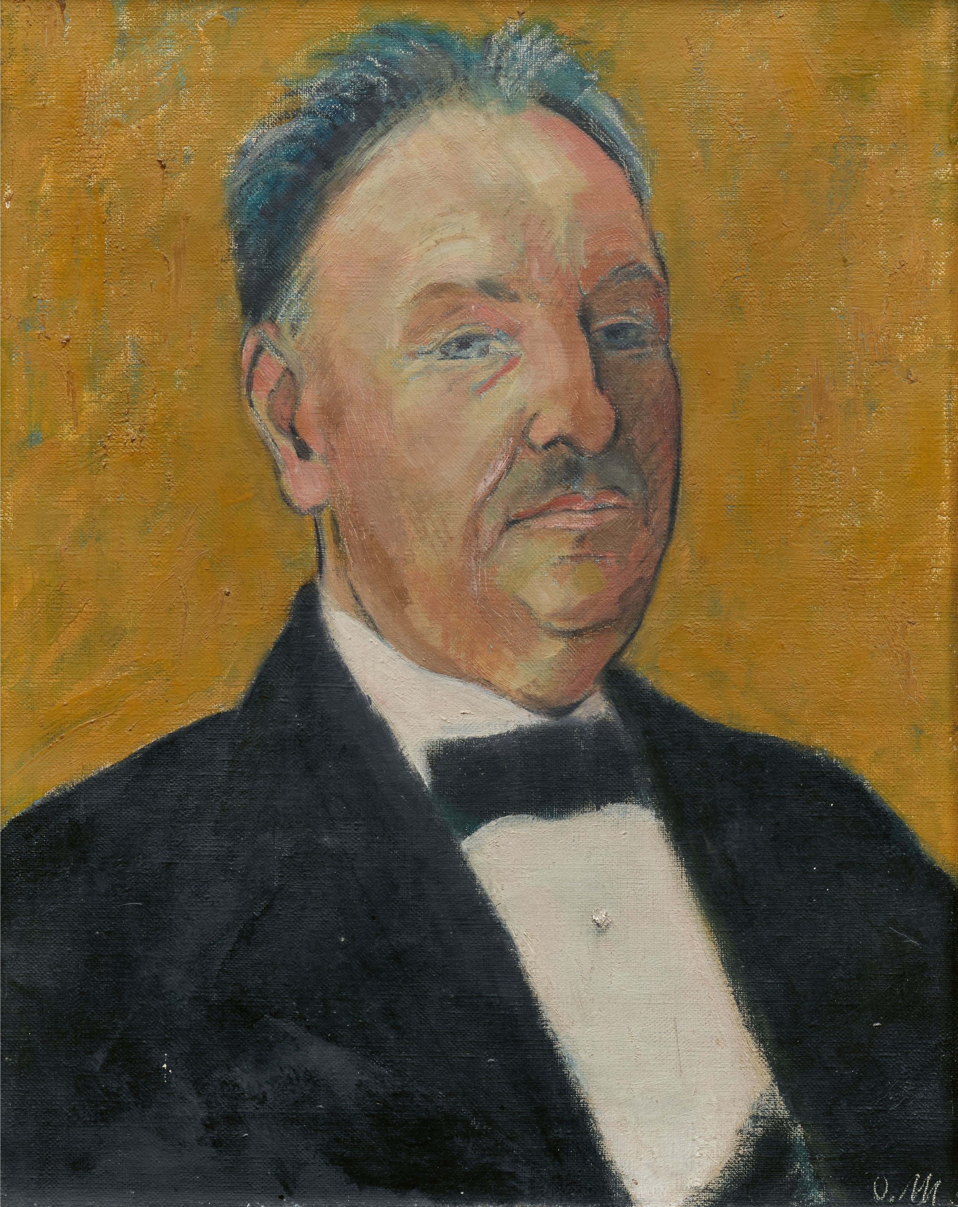 《一个男人的肖像（约翰·彼得·休伯特·卡伦）》（Portrait of a man (Johann Peter Hubert Kallen)）｜奥托·穆勒 Otto Mueller｜1917
