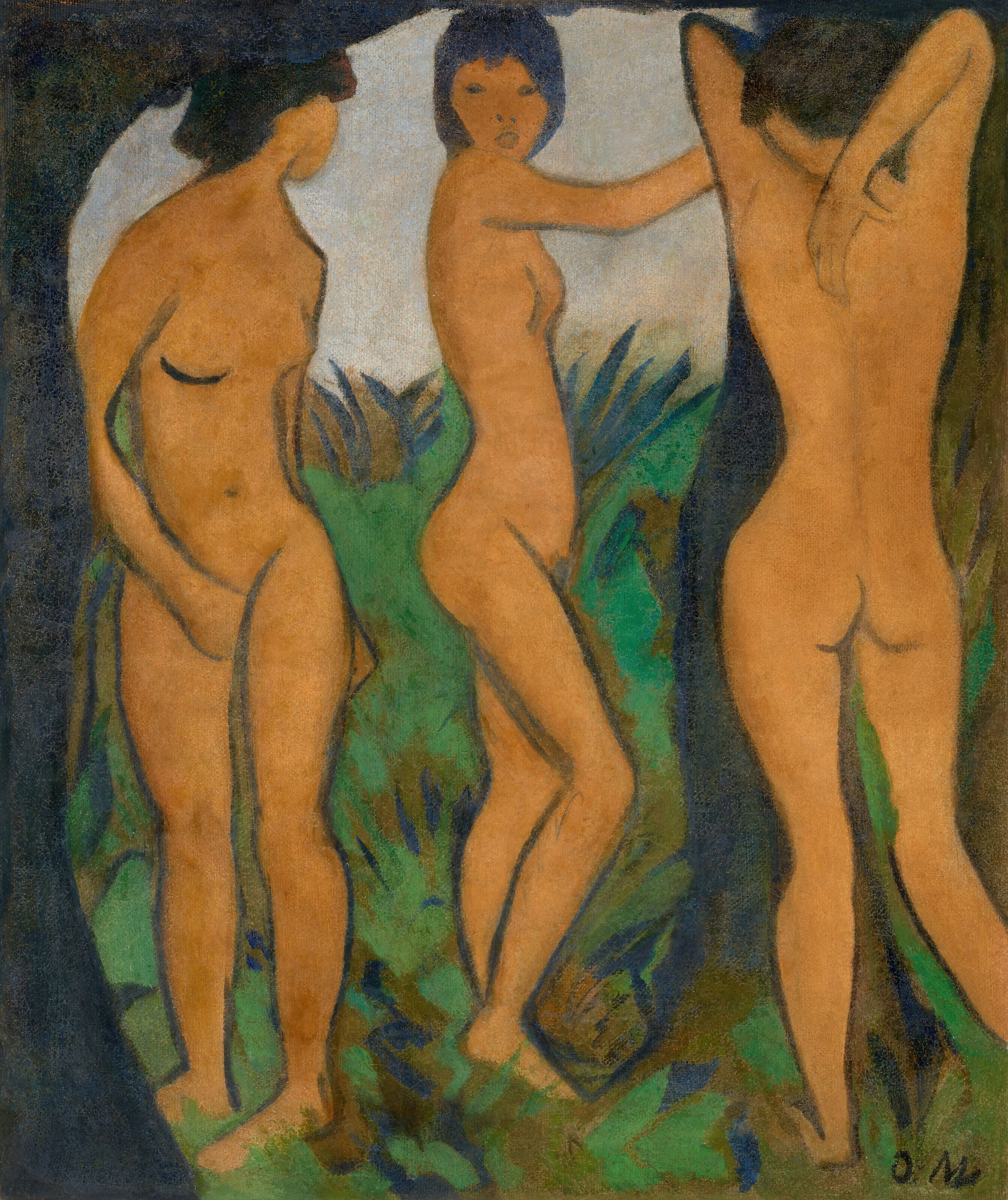 《三幕》（Three acts）｜奥托·穆勒 Otto Mueller｜约 1917