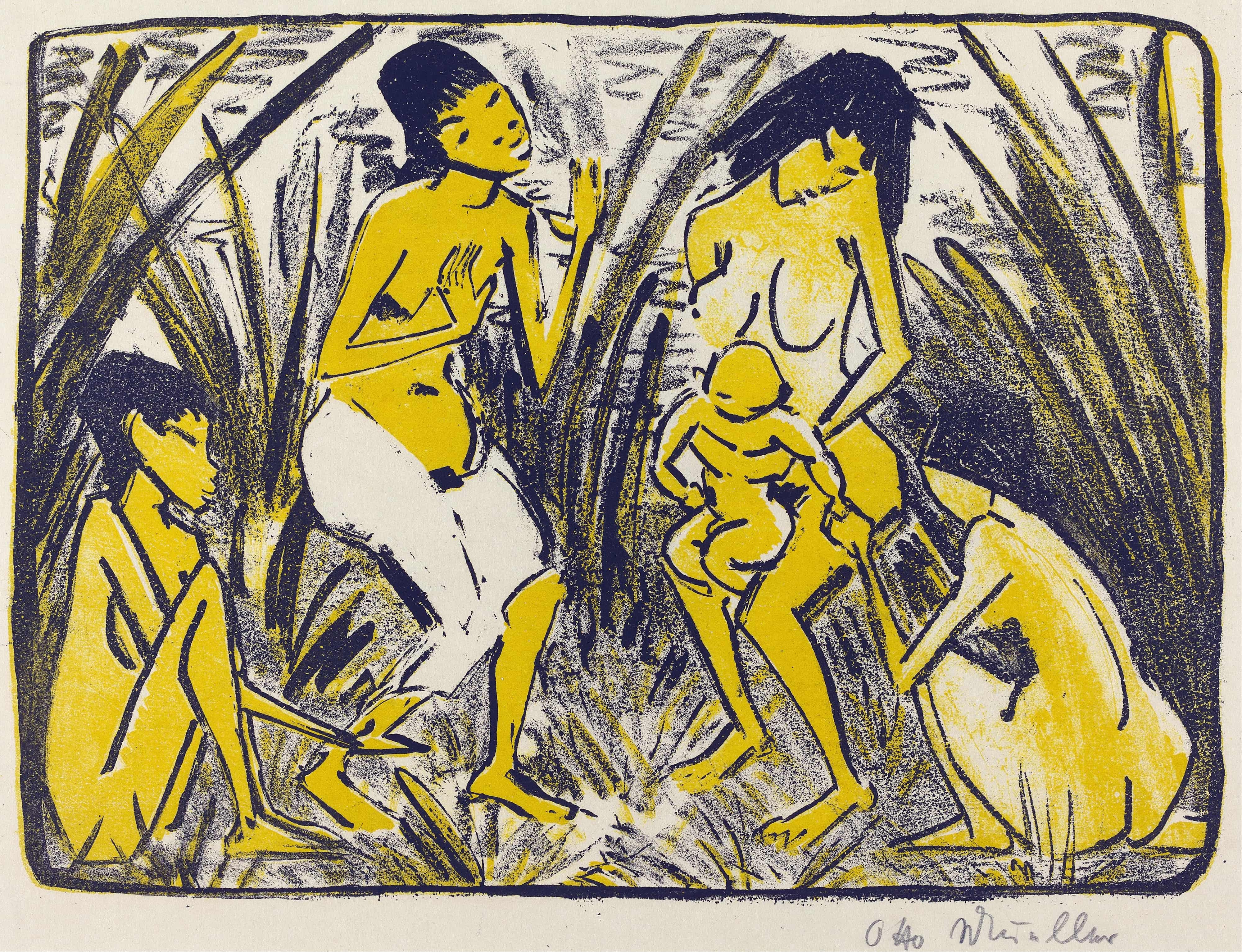 《摩西的发现》（Finding of Moses）｜奥托·穆勒 Otto Mueller｜约. 1920