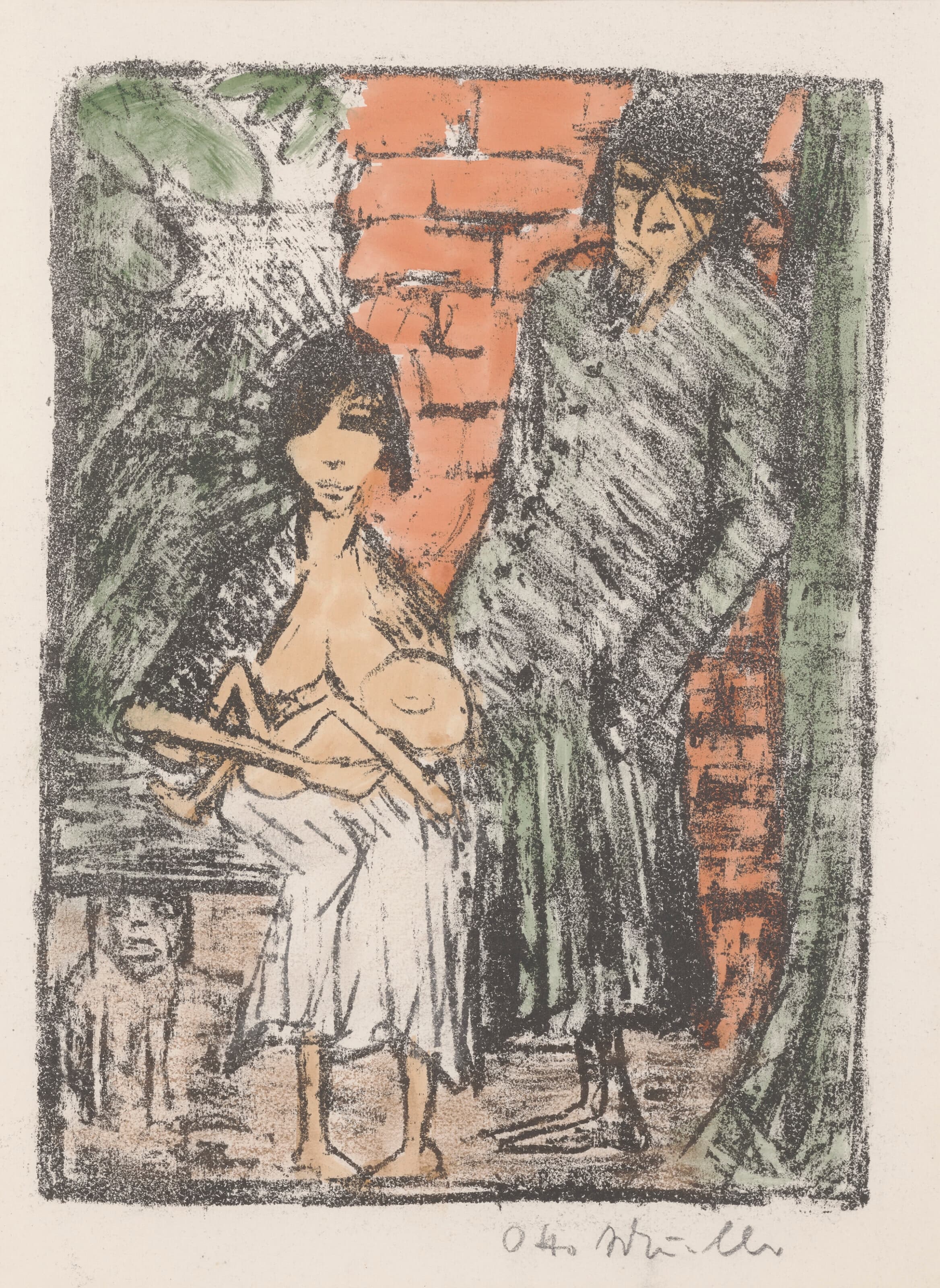 《波兰家庭》（Polish family）｜奥托·穆勒 Otto Mueller｜1920–21