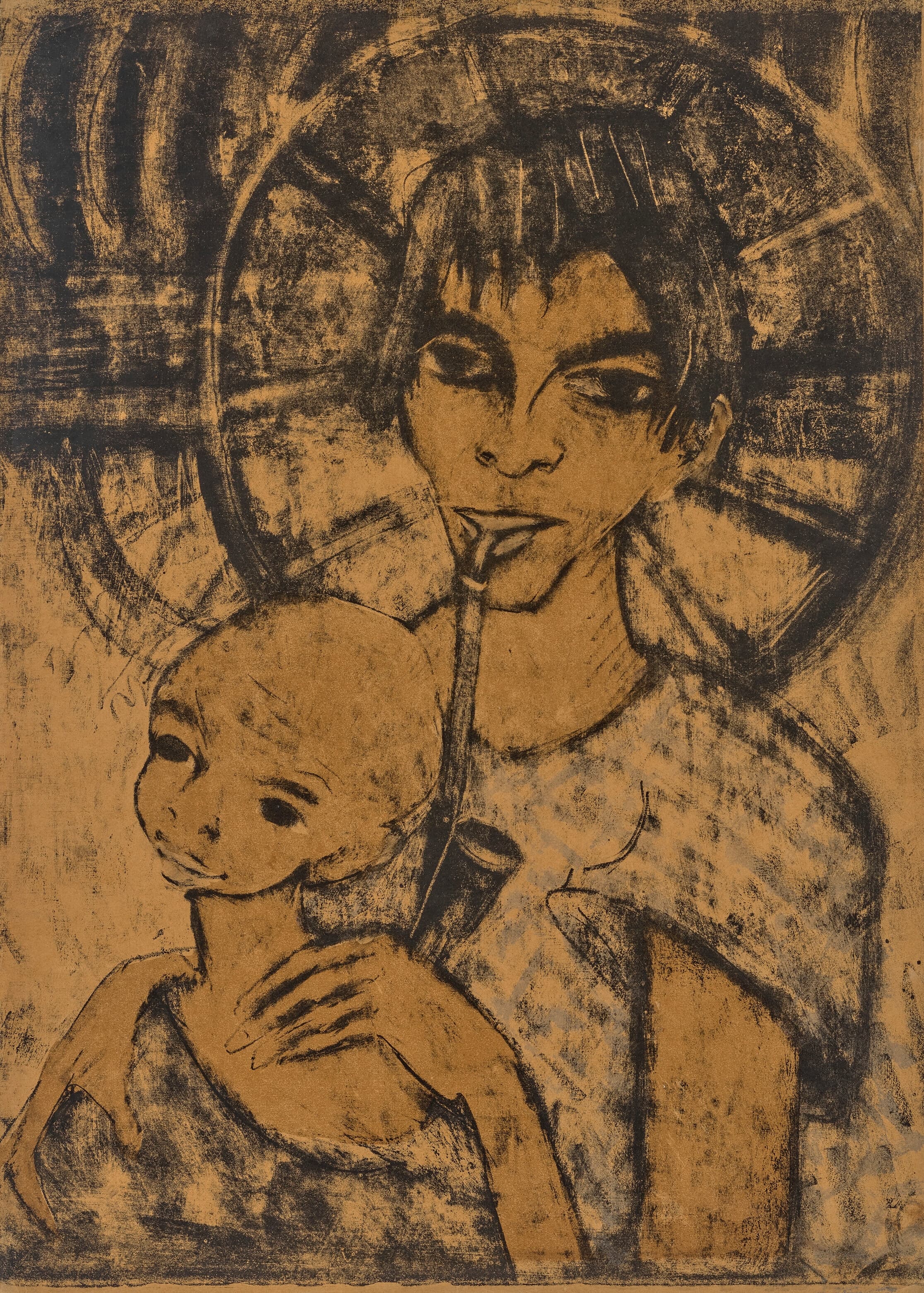 《齐格内玛多娜》（Zigeunermadonna）｜奥托·穆勒 Otto Mueller｜1926–27