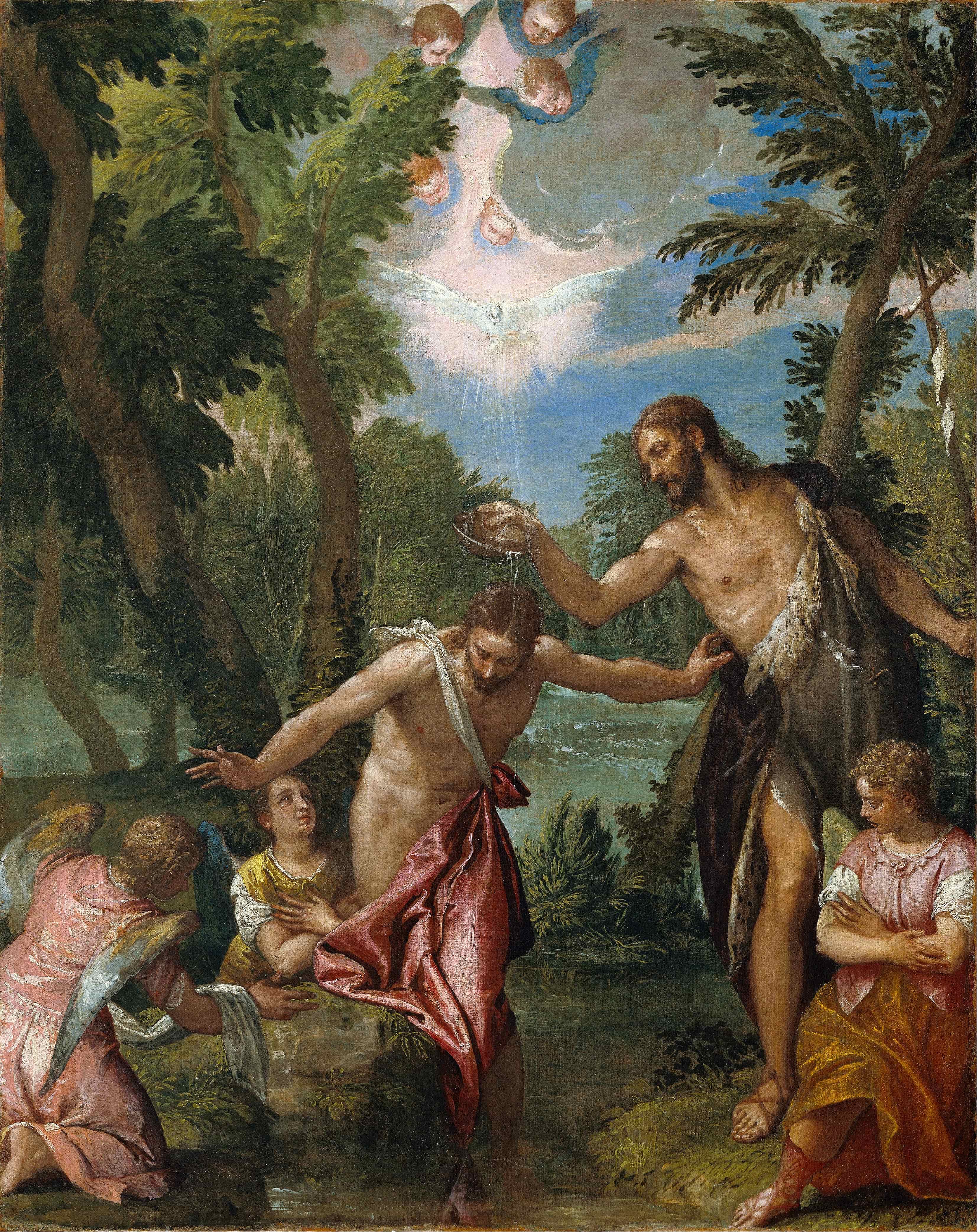 《基督受洗》（The Baptism of Christ）｜保罗·委罗内塞 Paolo Veronese｜1580–1588