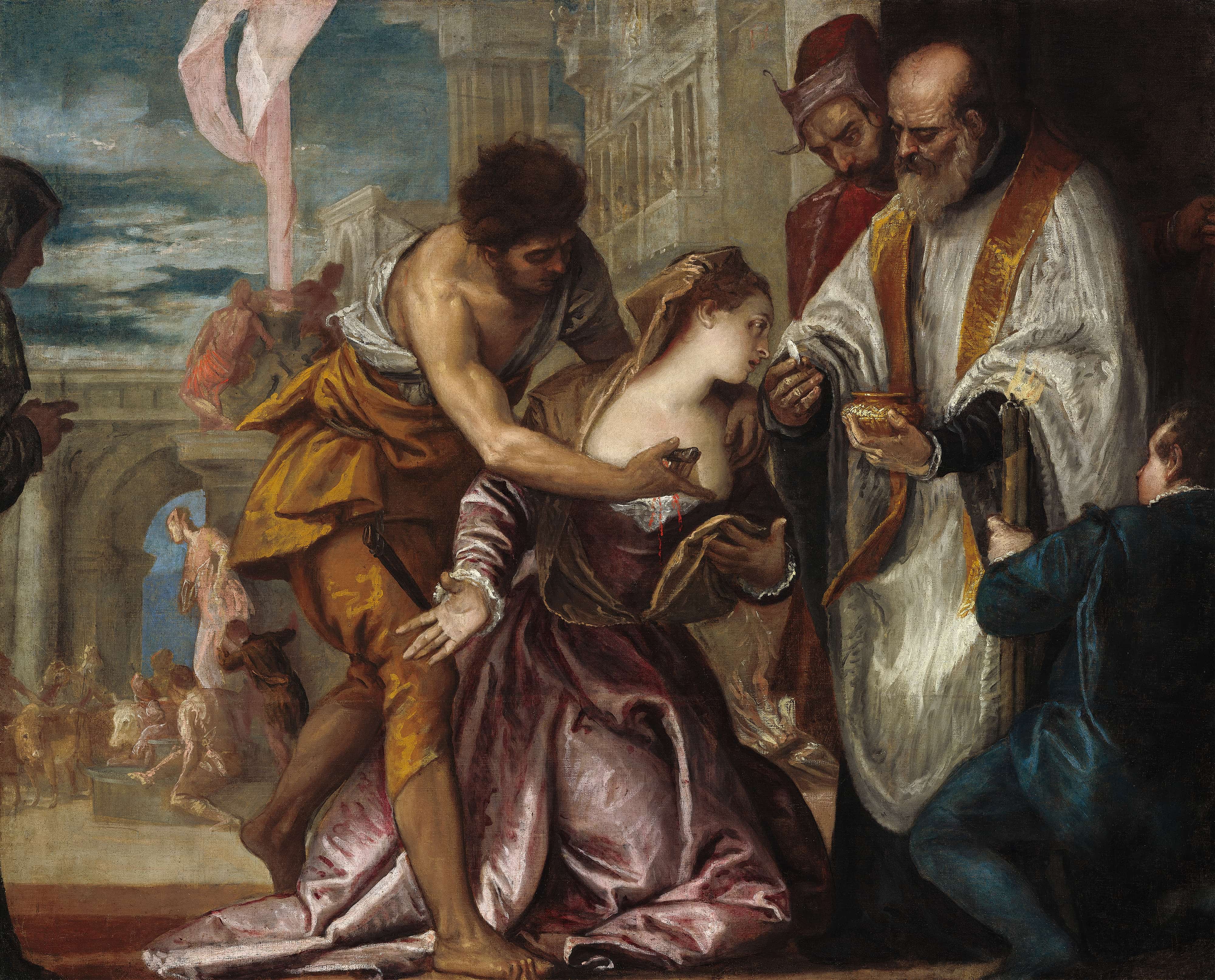 《圣露琪亚殉难及临终圣餐》（The Martyrdom and Last Communion of Saint Lucy）｜保罗·委罗内塞 Paolo Veronese｜约1585–1586