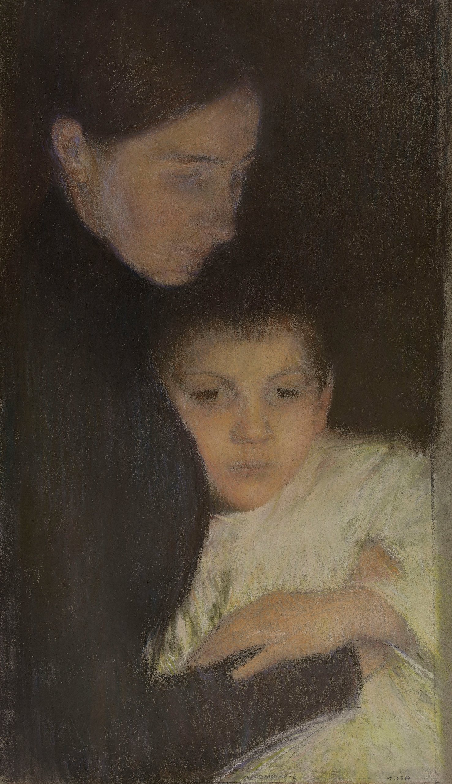 《母亲与孩子》（Femme et enfant）｜帕斯卡尔-阿道夫-让·达尼昂-布弗莱 Pascal-Adolphe-Jean Dagnan-Bouveret｜不明