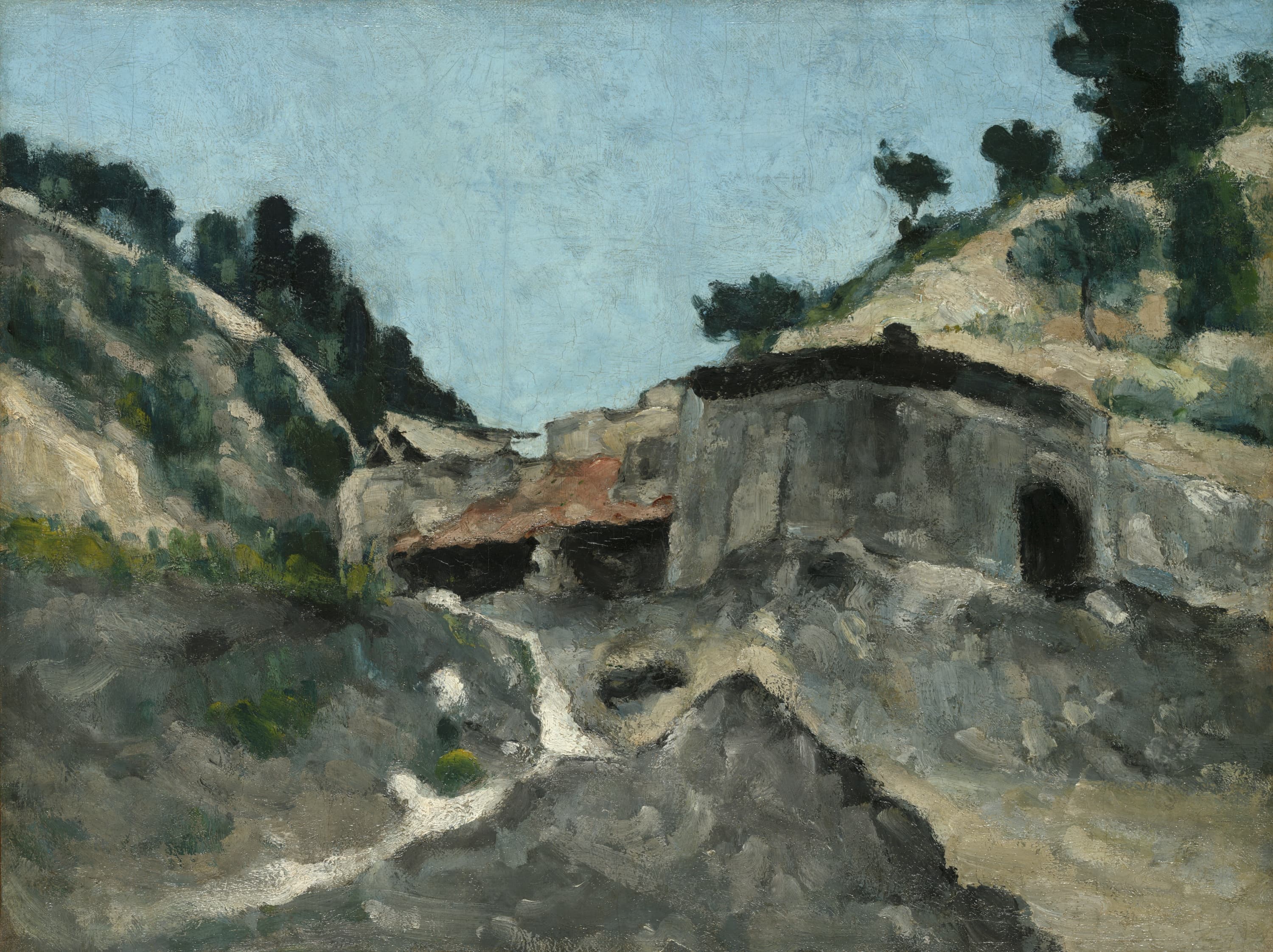 《有水磨坊的风景》（landscape with water mill）｜保罗·塞尚 Paul Cézanne｜约1871