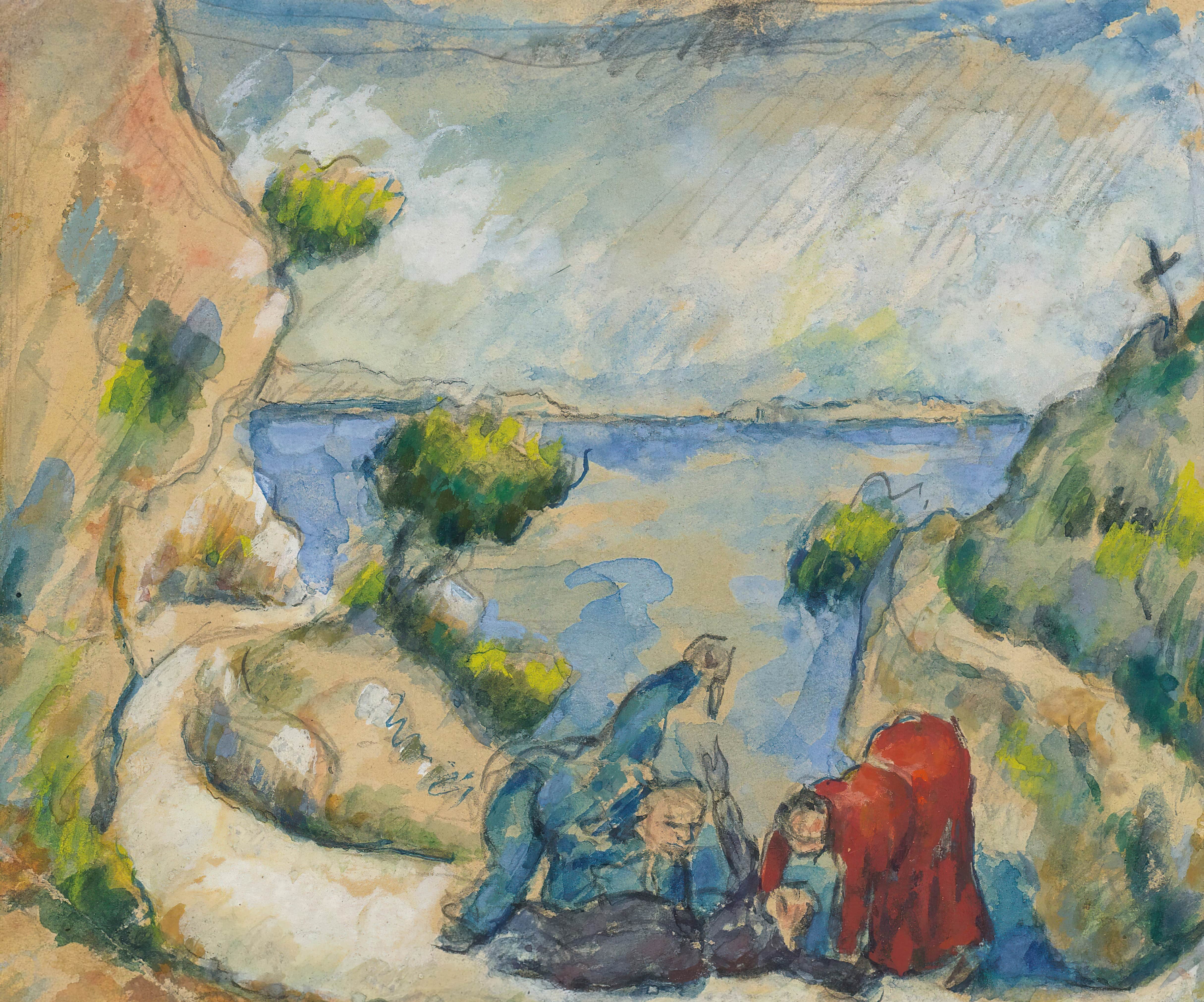 《山沟里的谋杀案》（the murder in the ravine）｜保罗·塞尚 Paul Cézanne｜约1874-75