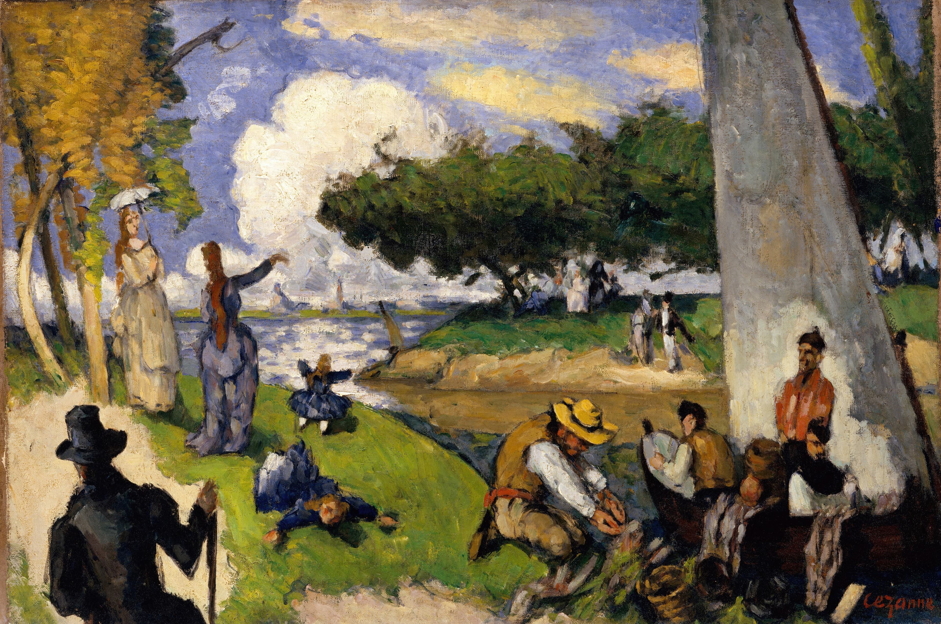 《渔民们的梦幻场景》（the fishermen fantastic scene）｜保罗·塞尚 Paul Cézanne｜约1875