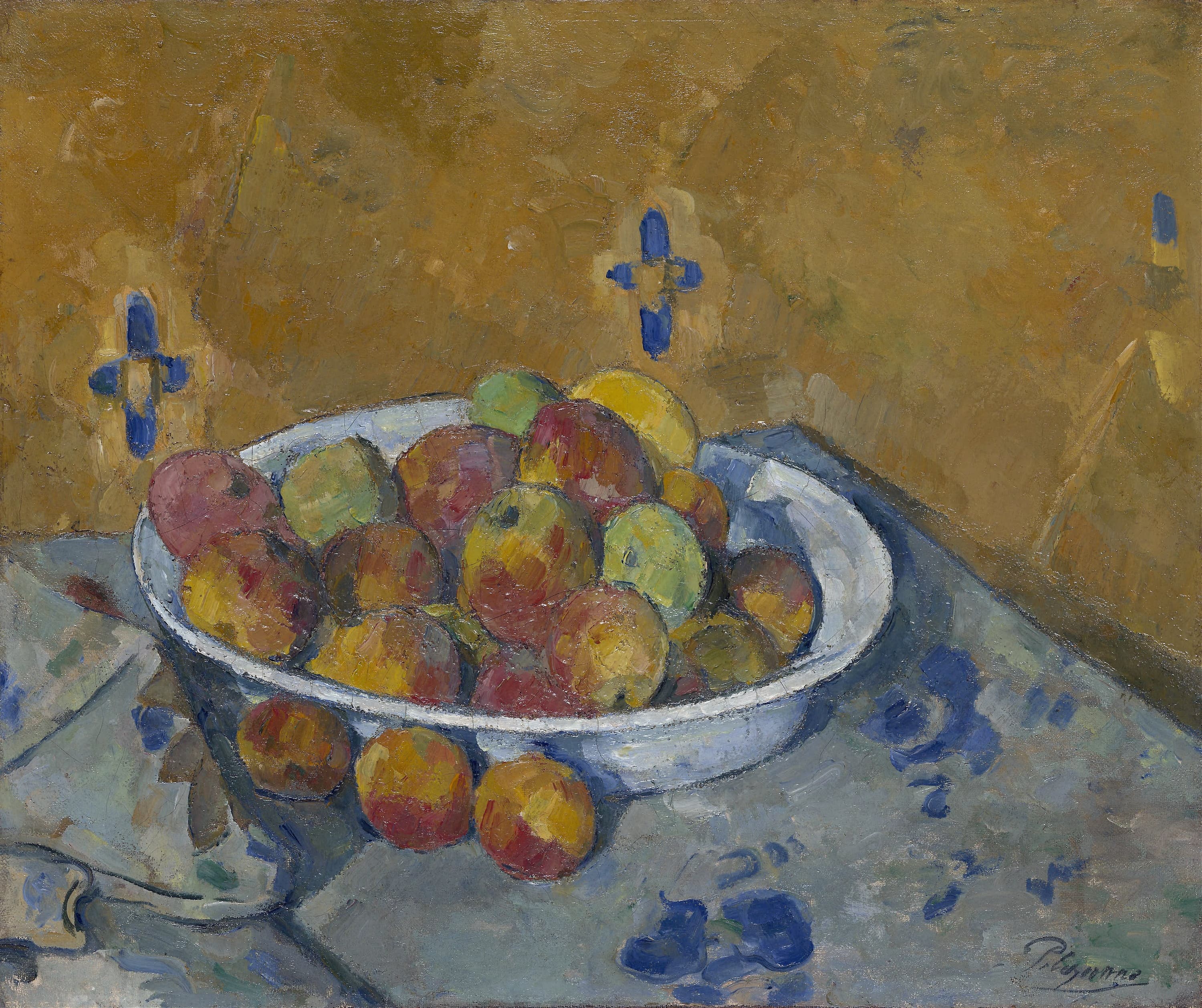 《苹果 c 盘》（the plate of apples c）｜保罗·塞尚 Paul Cézanne｜1877