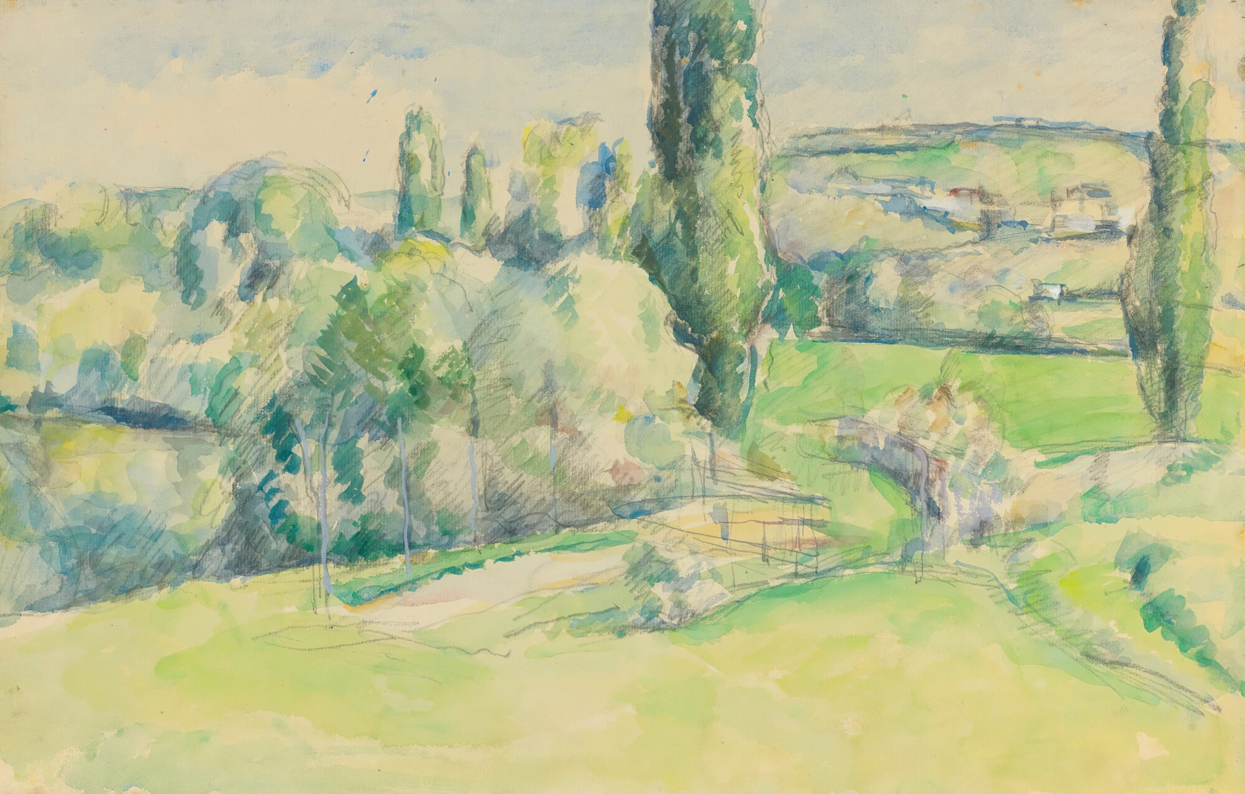 《蓬图瓦兹雅莱海岸》（the coast of jallais in pontoise）｜保罗·塞尚 Paul Cézanne｜约1877-81