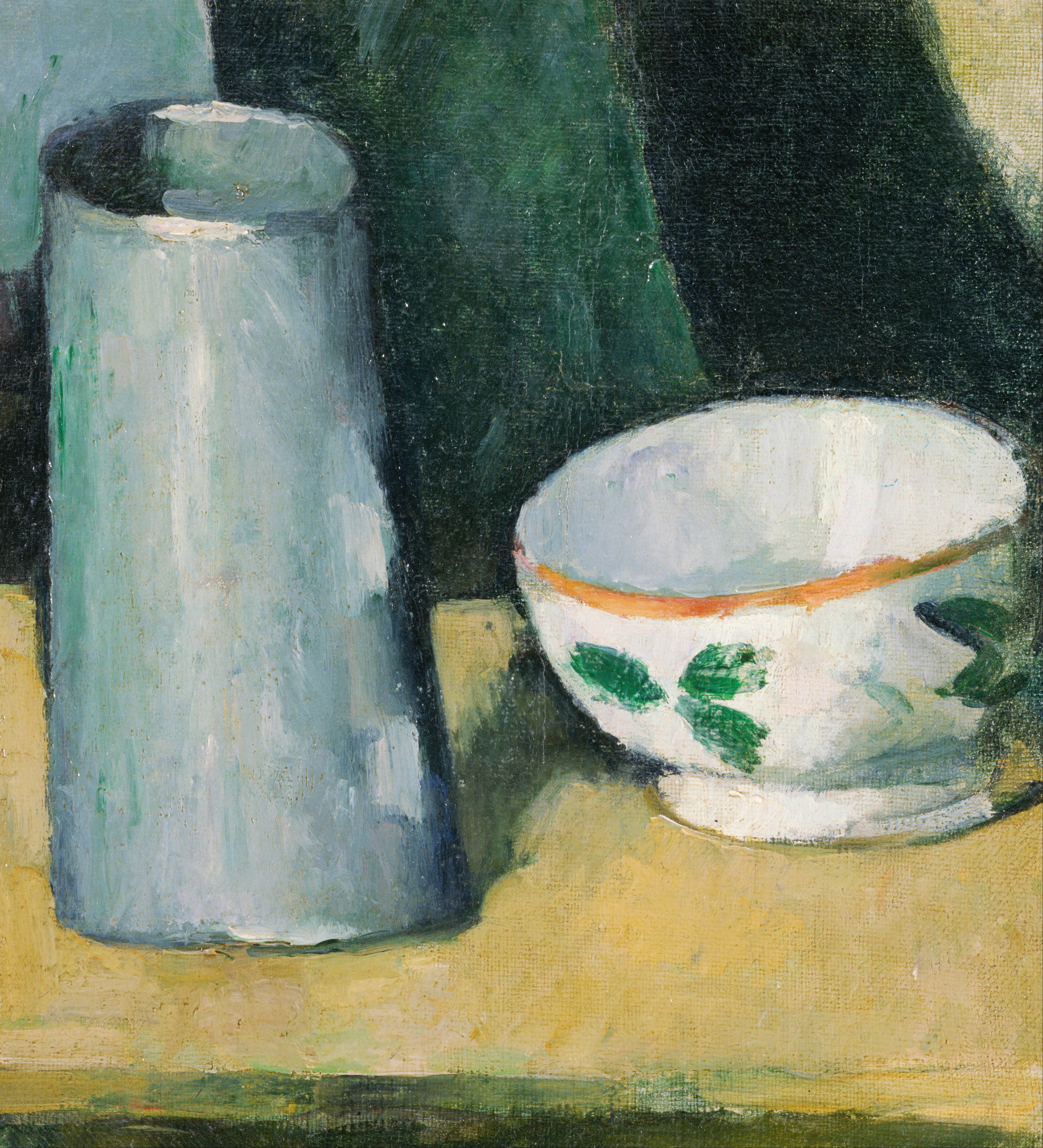 《碗和牛奶壶 c 1873 c》（bowl and milk jug c 1873 c）｜保罗·塞尚 Paul Cézanne｜1877