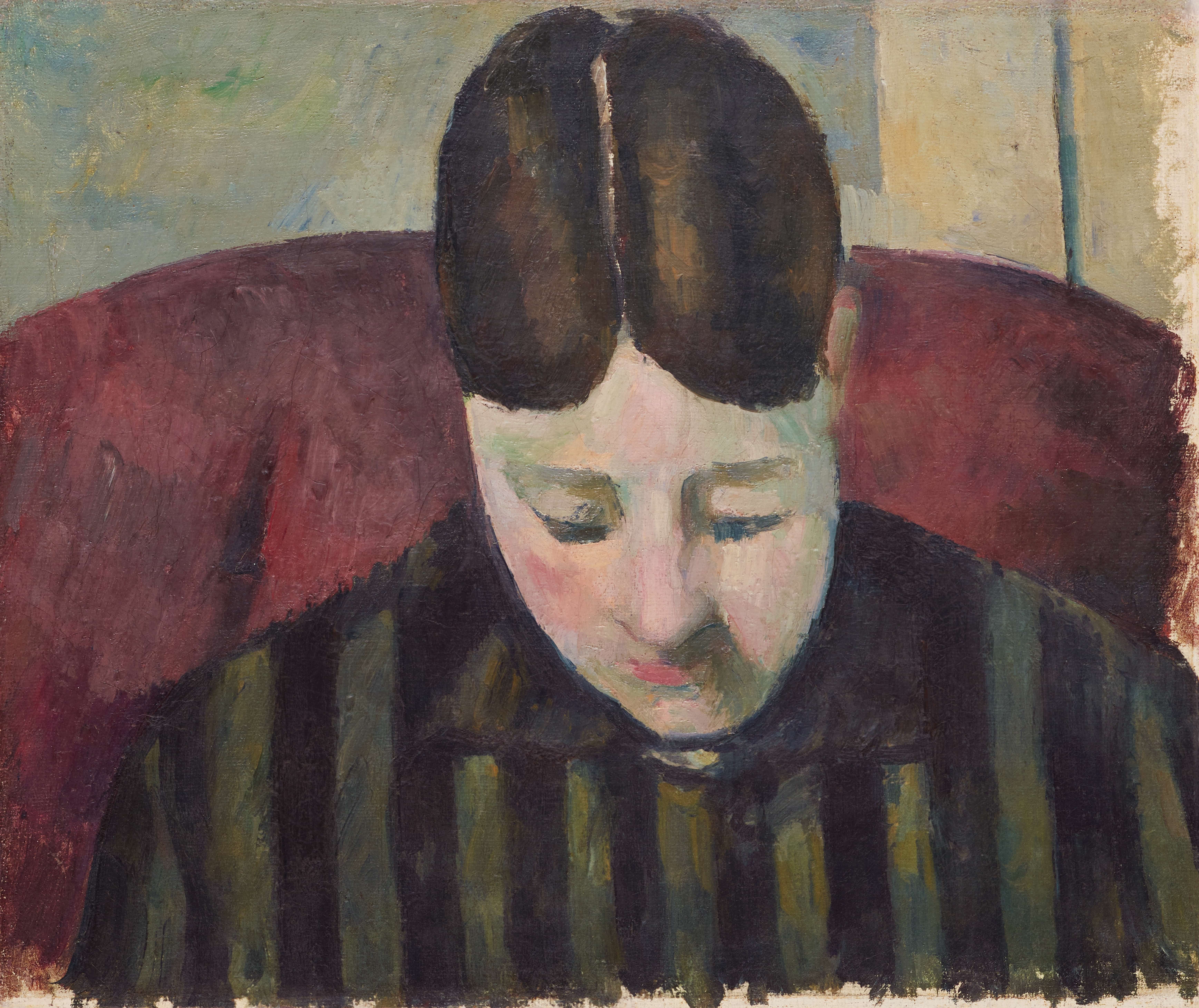 《塞尚夫人的肖像》（portrait of madame cezanne）｜保罗·塞尚 Paul Cézanne｜1877