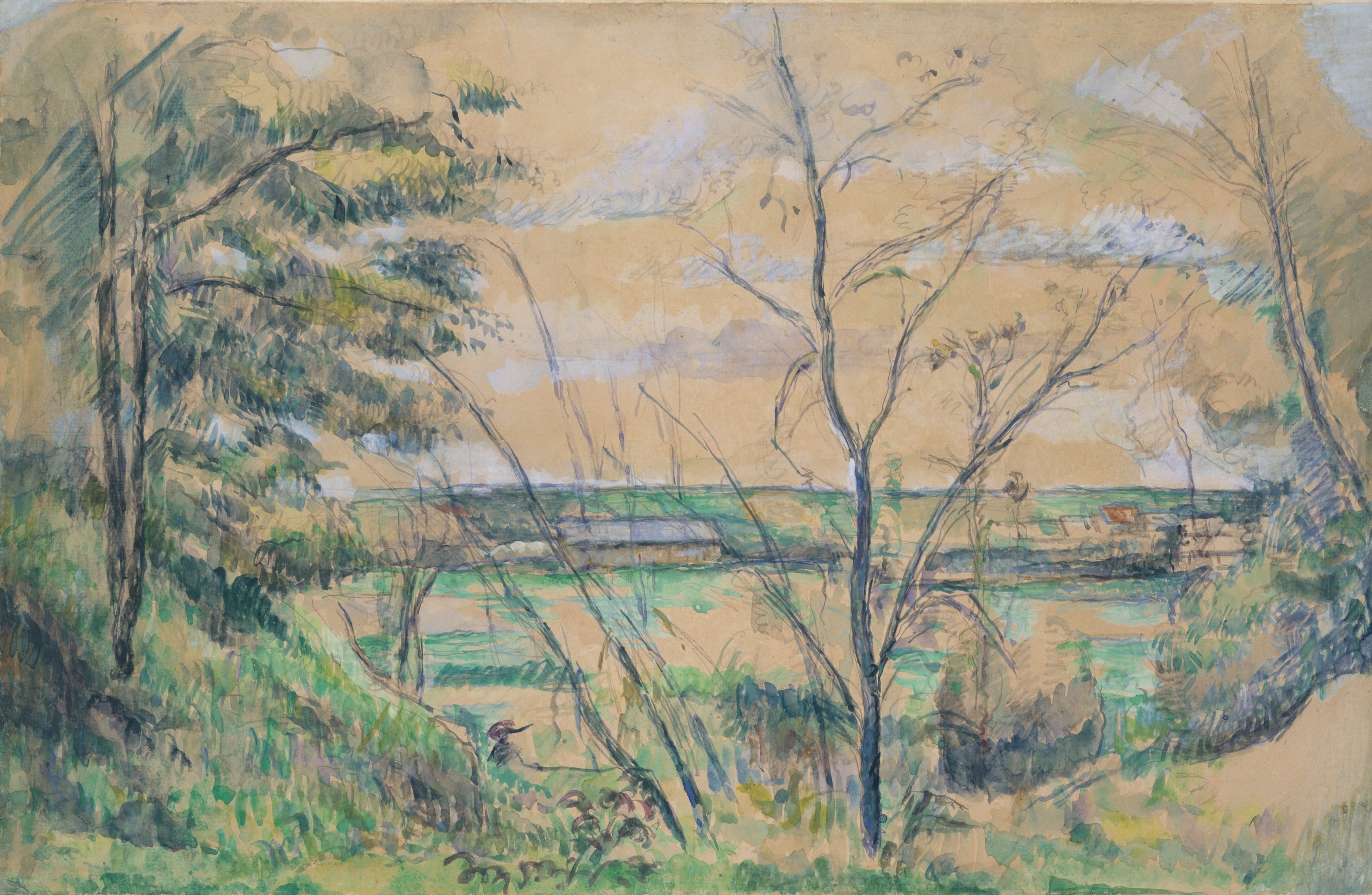 《在瓦兹河谷》（in the oise valley）｜保罗·塞尚 Paul Cézanne｜1878–1880