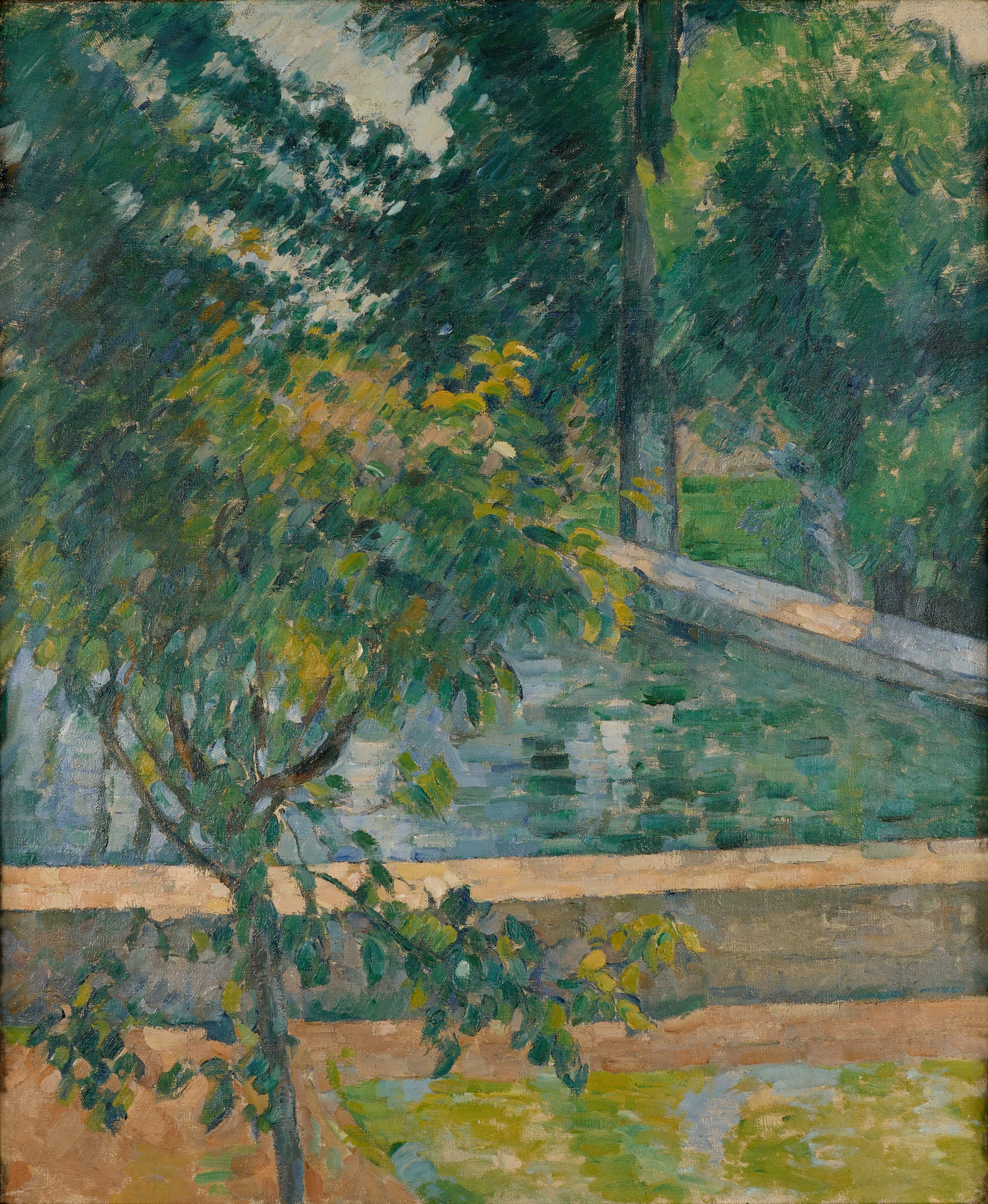 《jas de bouffan 的泳池 jas de bouffan 的泳池》（the pool at jas de bouffan the pool at jas de bouffan）｜保罗·塞尚 Paul Cézanne｜约1878