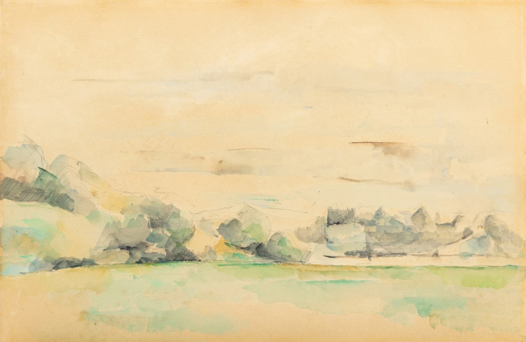 《水边风景》（waterside scenery）｜保罗·塞尚 Paul Cézanne｜约1878-1880