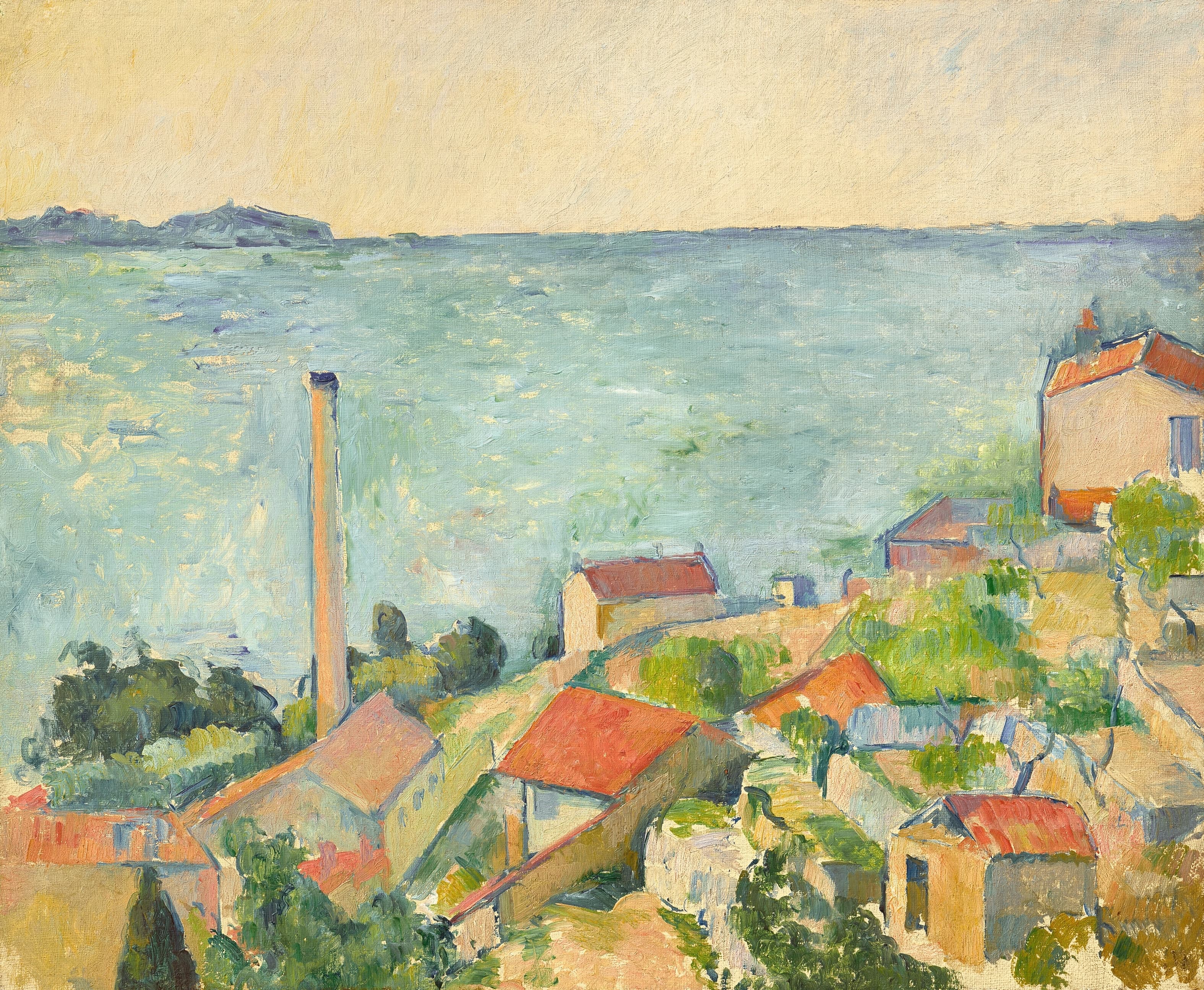 《梅尔·莱斯塔克》（the mer a lestaque）｜保罗·塞尚 Paul Cézanne｜1878–1879