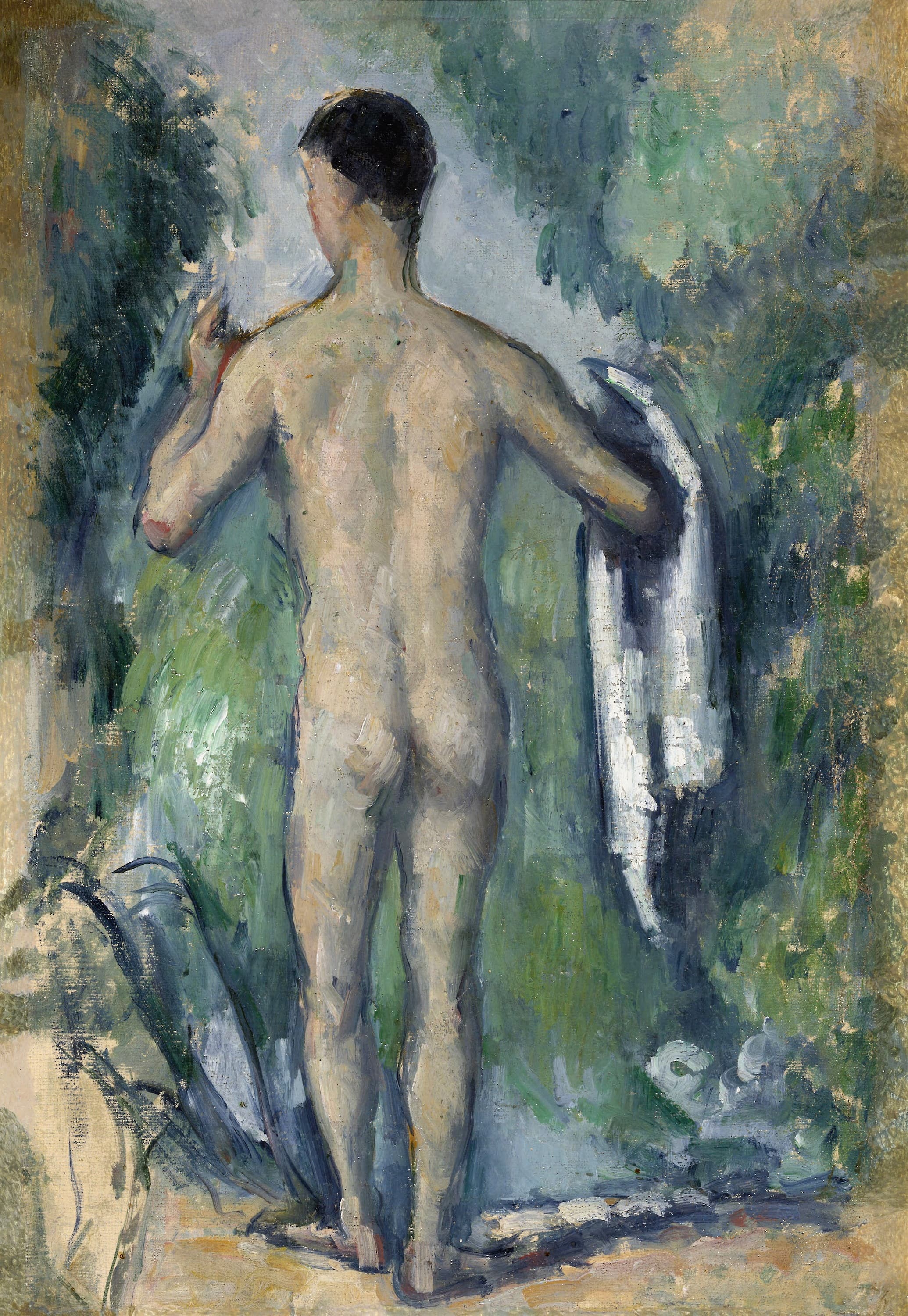 《从后面看站立的沐浴者》（standing bather seen from the back）｜保罗·塞尚 Paul Cézanne｜1879